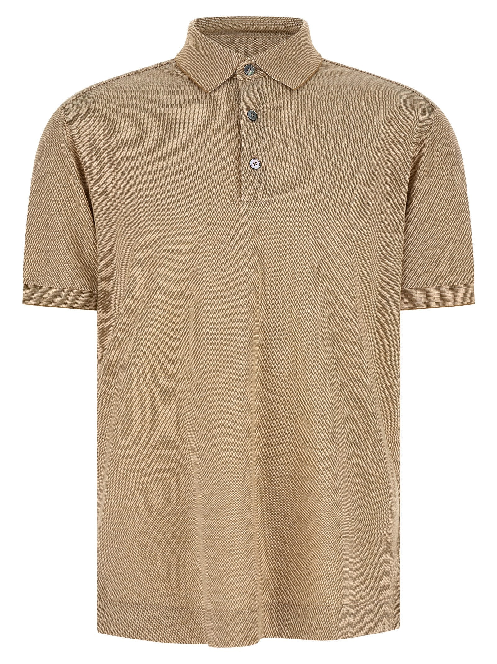 Zegna Cotton Silk Polo Shirt