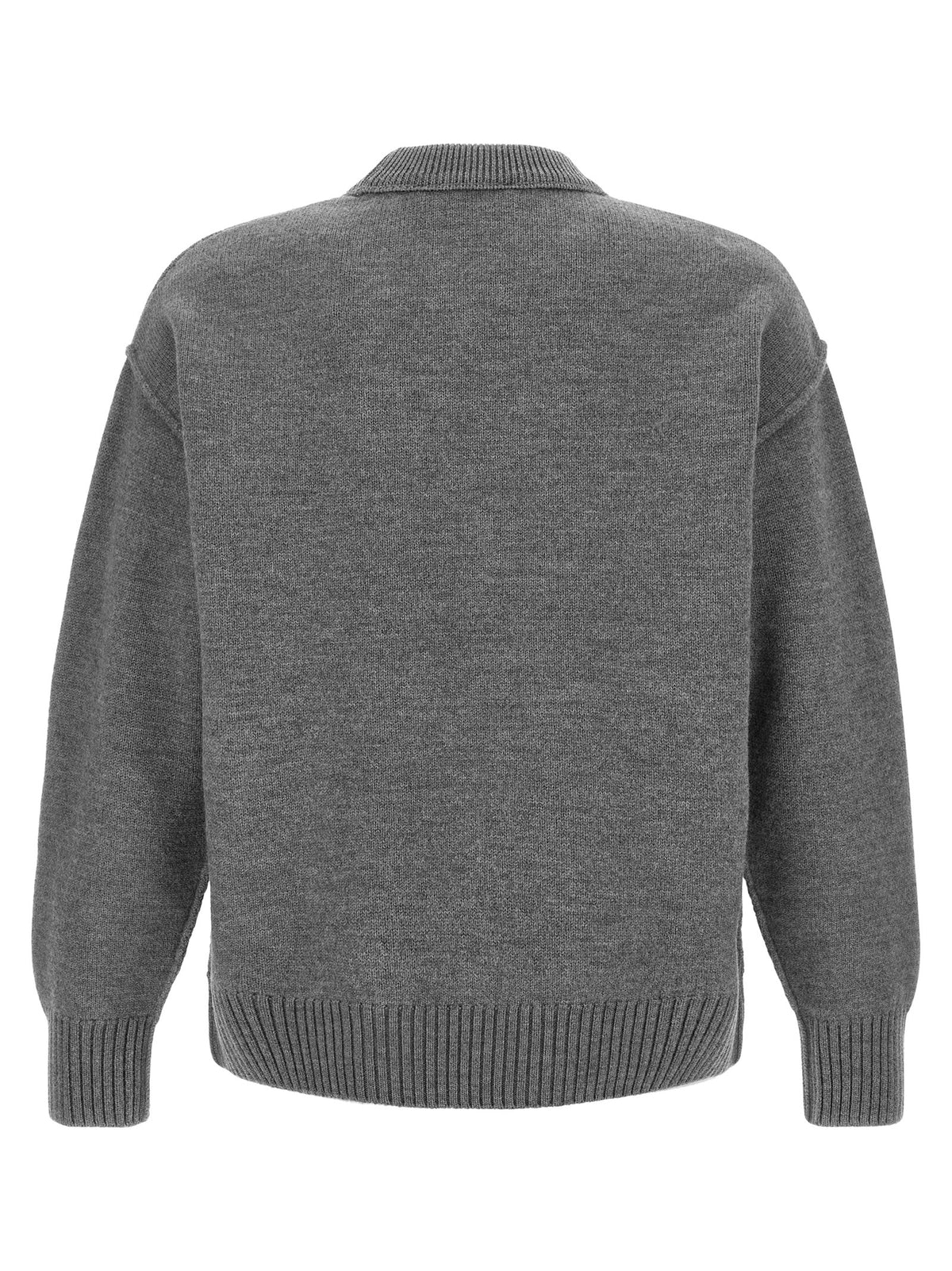Ami Paris Grey 'Ami De Coeur' Sweater