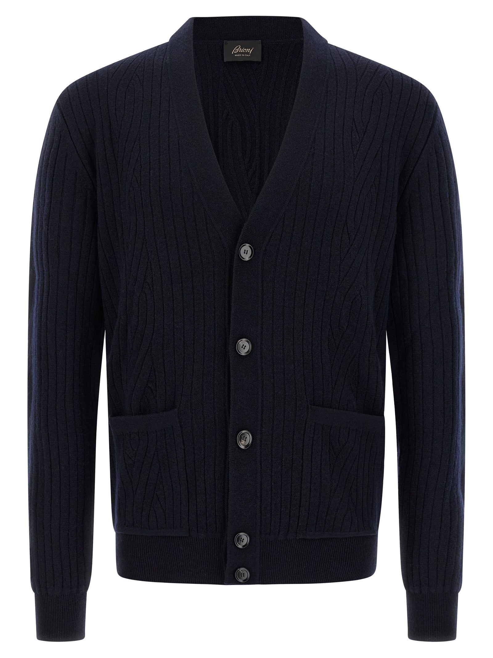 Brioni Ribbed And Braid Cardigan