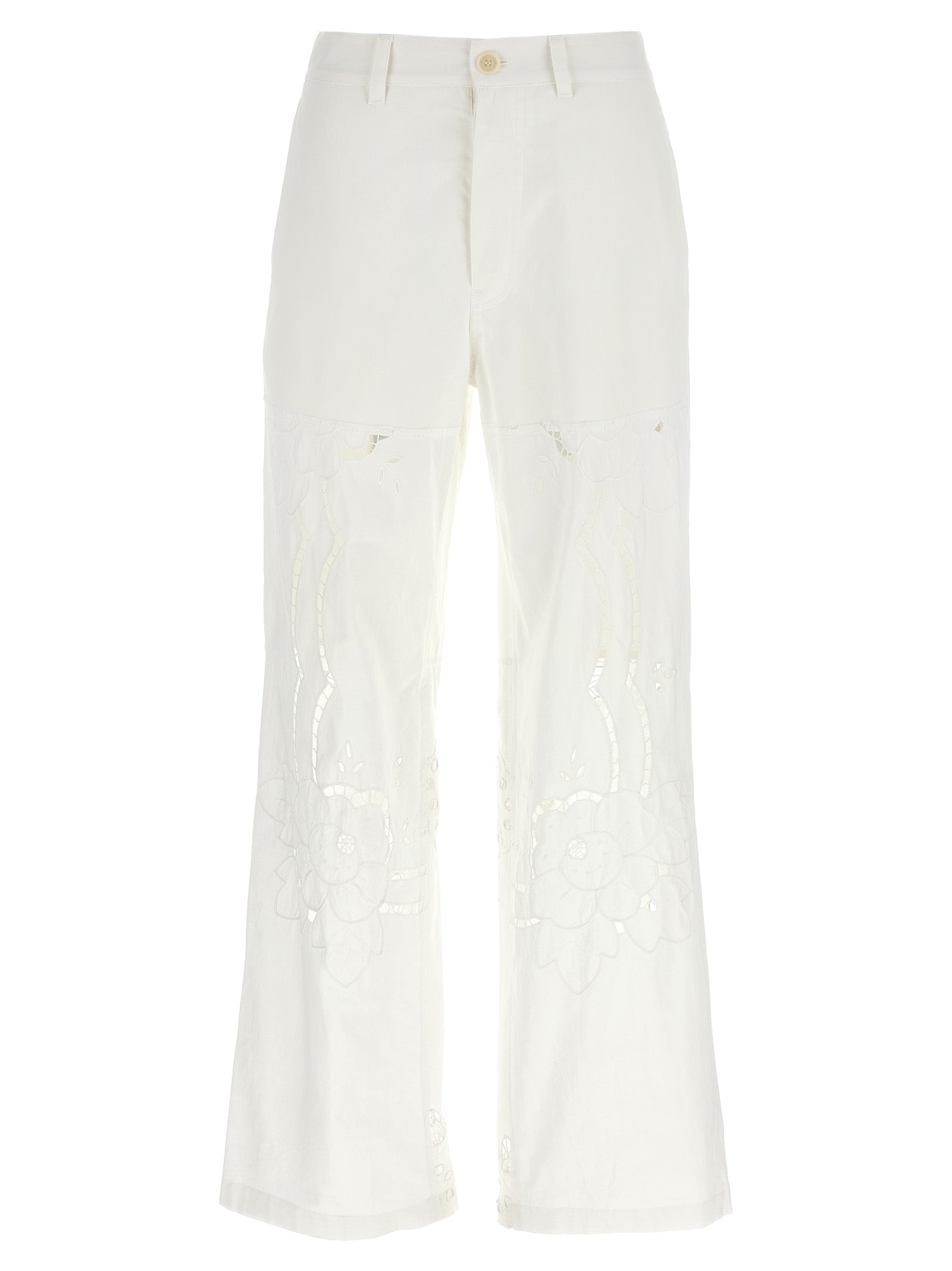 Marine Serre Cut-Out Embroidery Pants