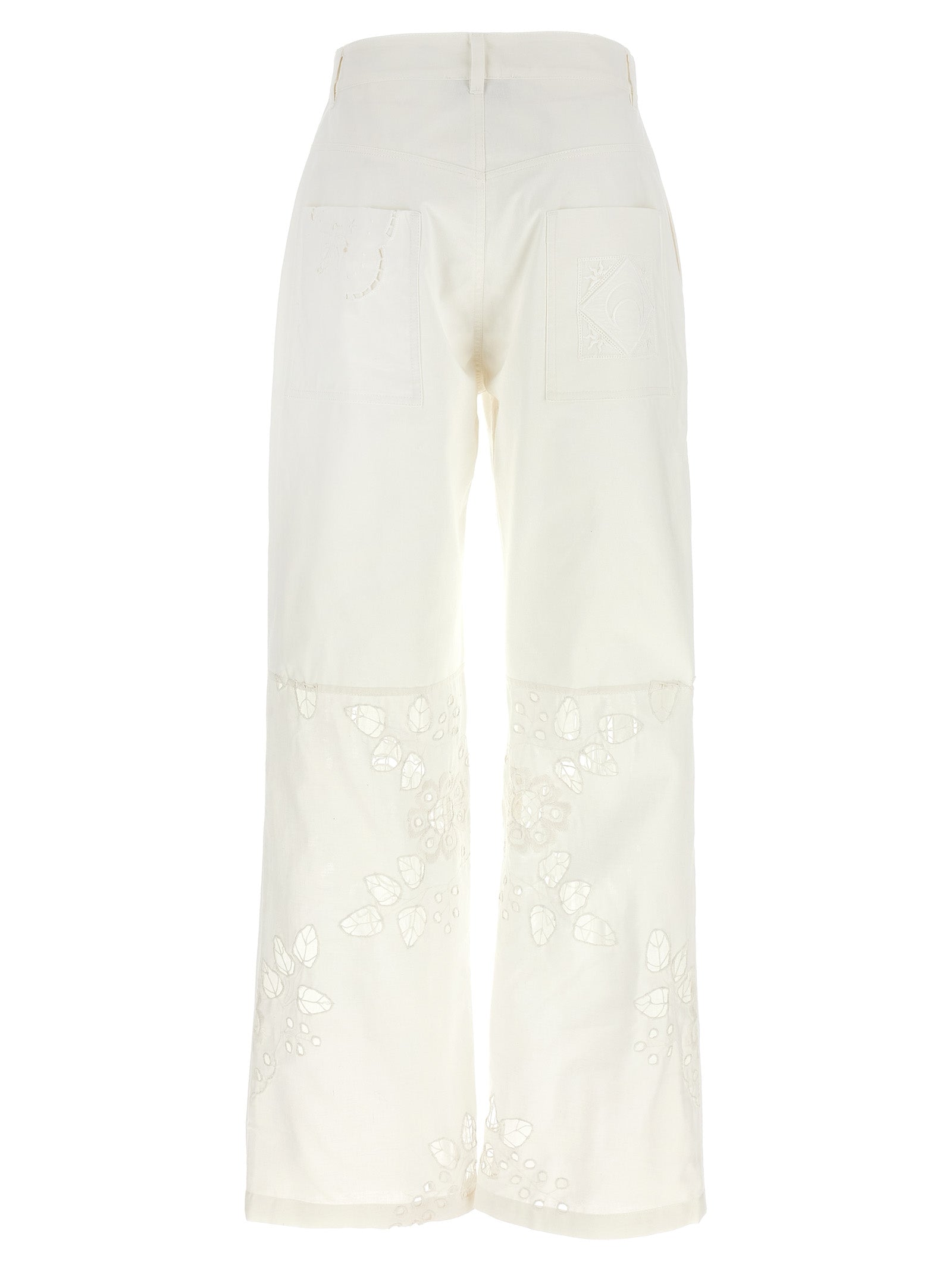 Marine Serre Cut-Out Embroidery Pants