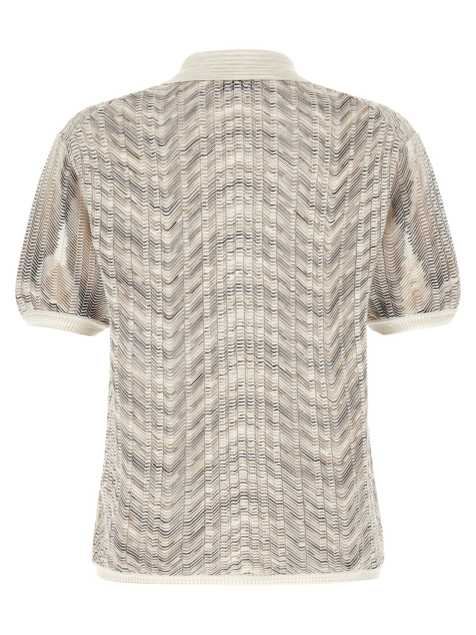 Missoni 'Zig-Zag' Knit Polo Shirt