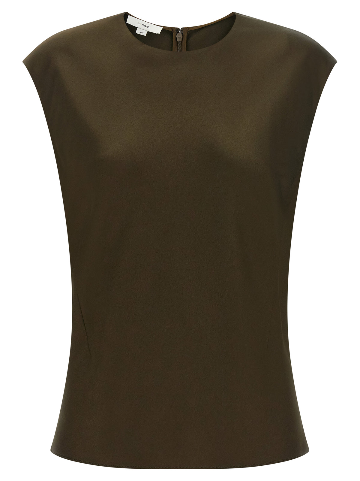 Vince Green Crêpe-Back Satin Top