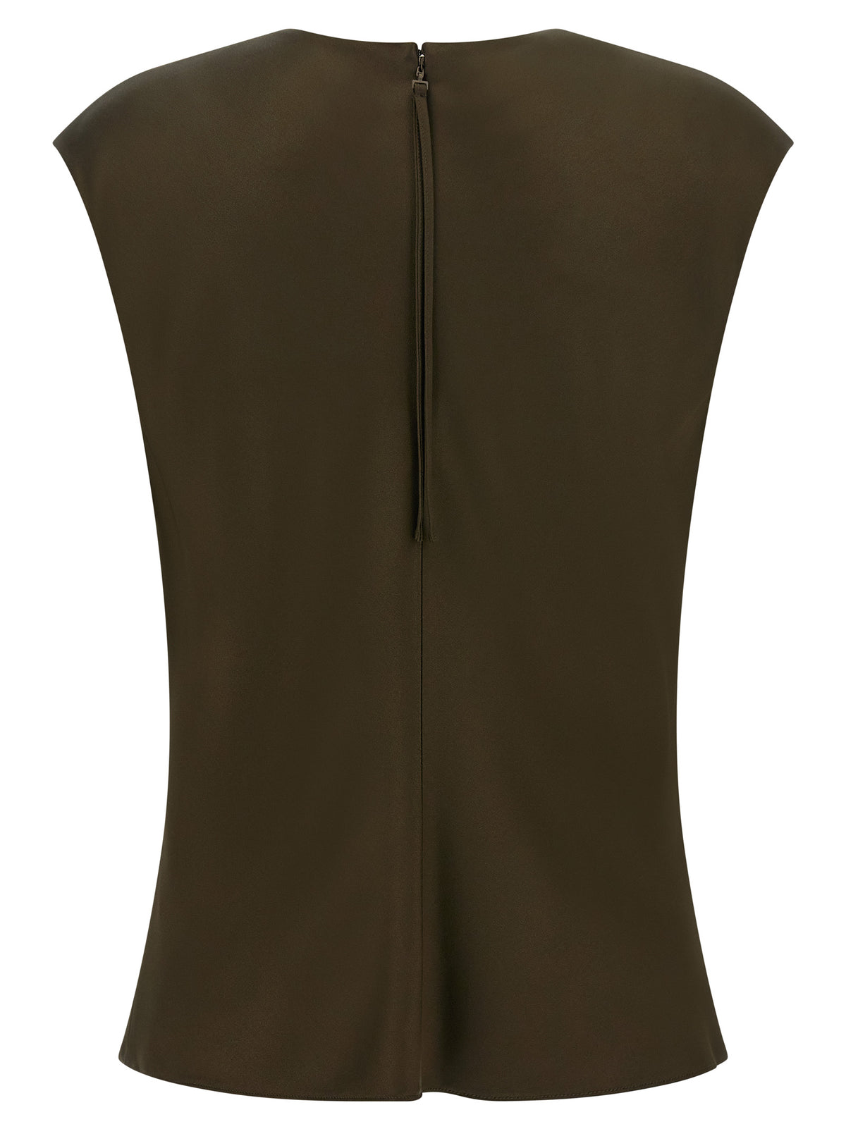 Vince Green Crêpe-Back Satin Top