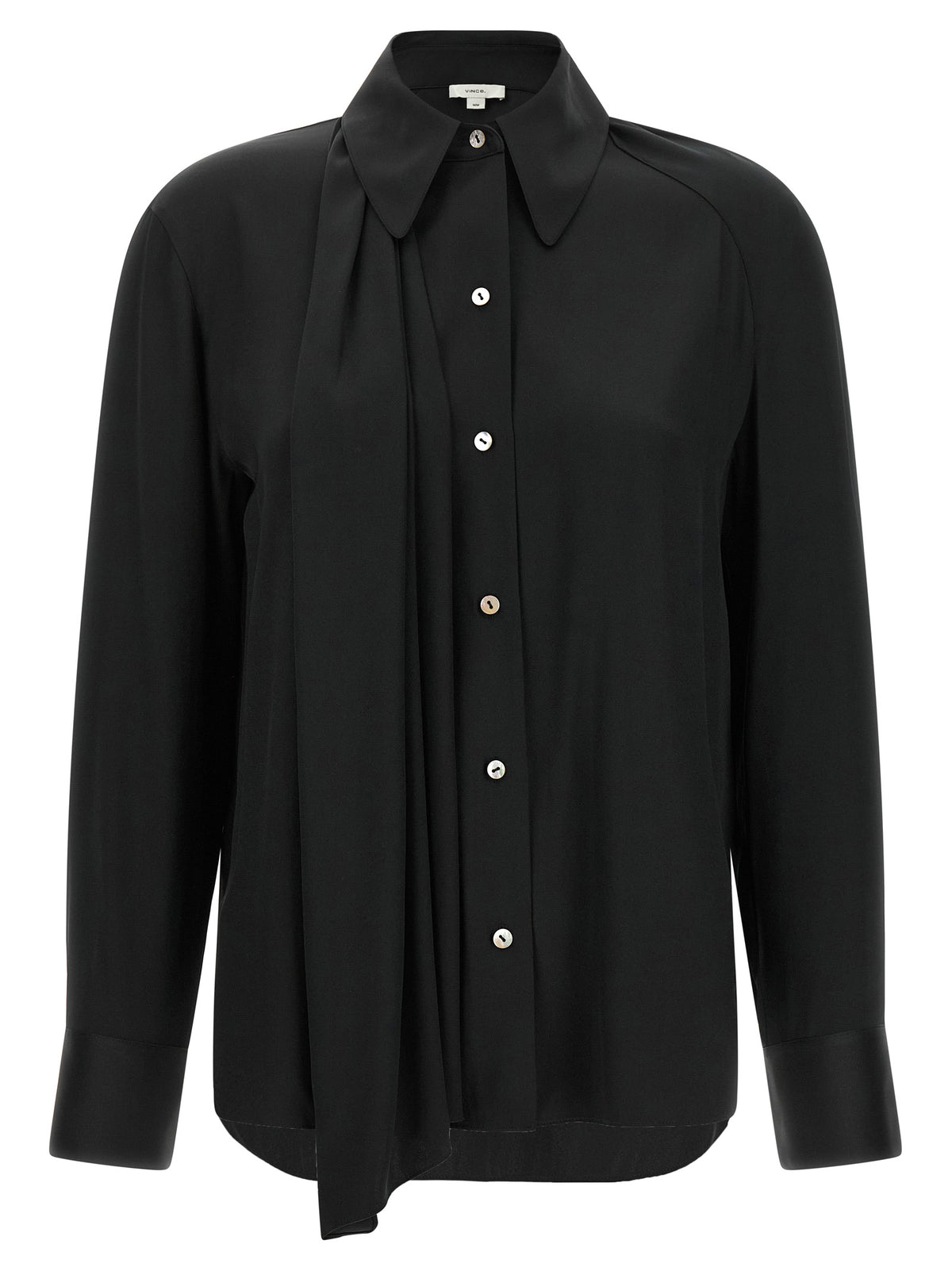 Vince Black 'Scarf-Tie' Shirt
