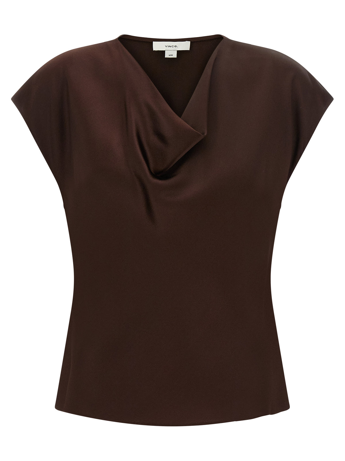 Vince Brown Hooded Neckline Blouse