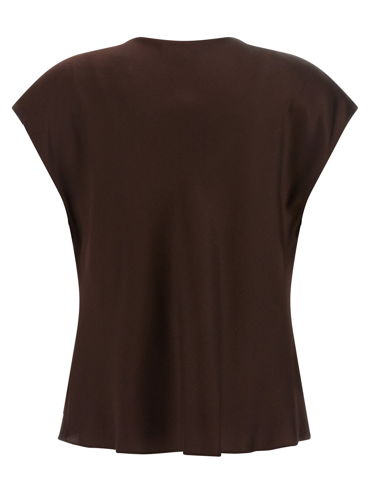 Vince Brown Hooded Neckline Blouse