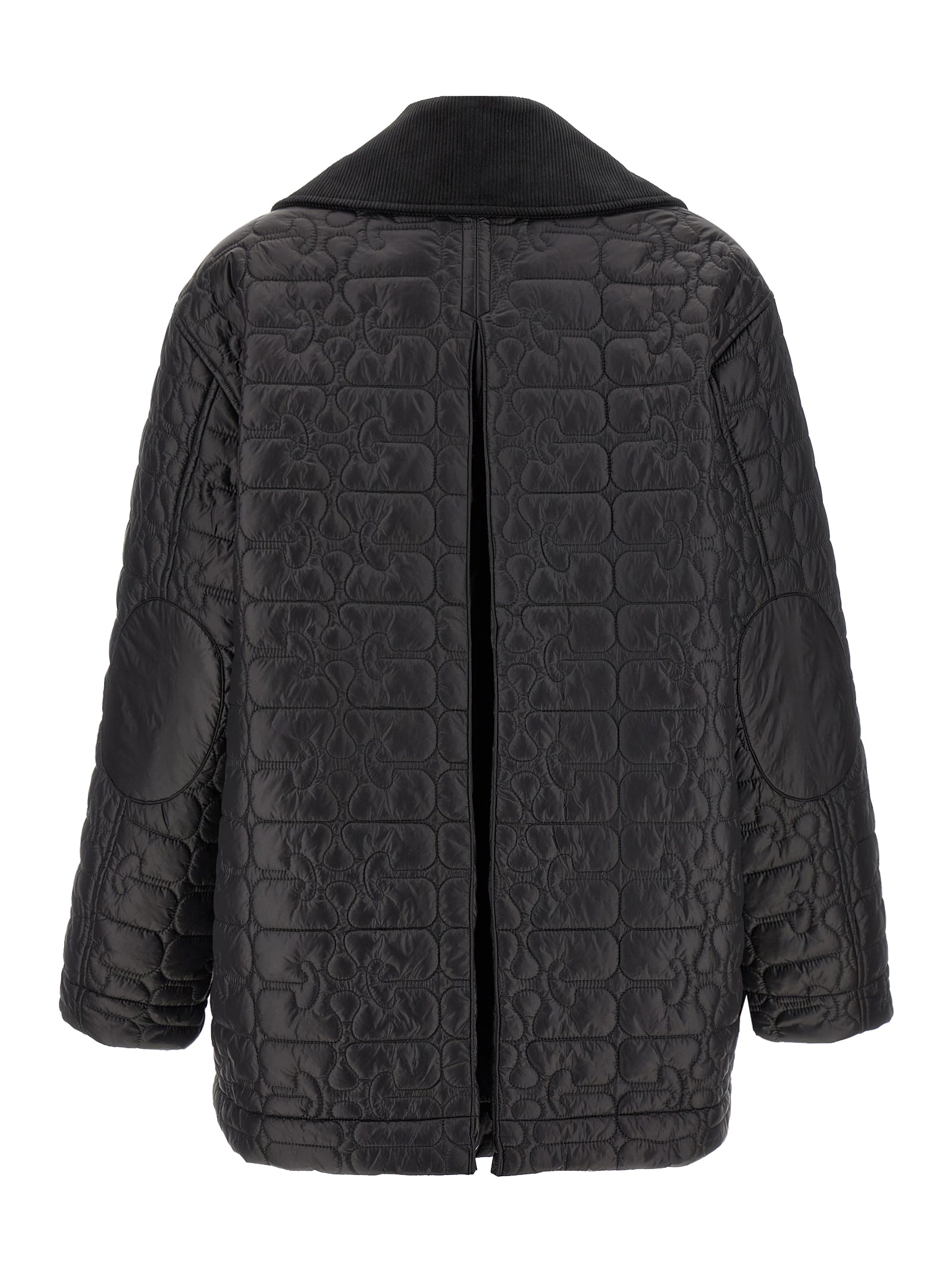 Ganni 'Black Shiny Quilt Midi' Jacket
