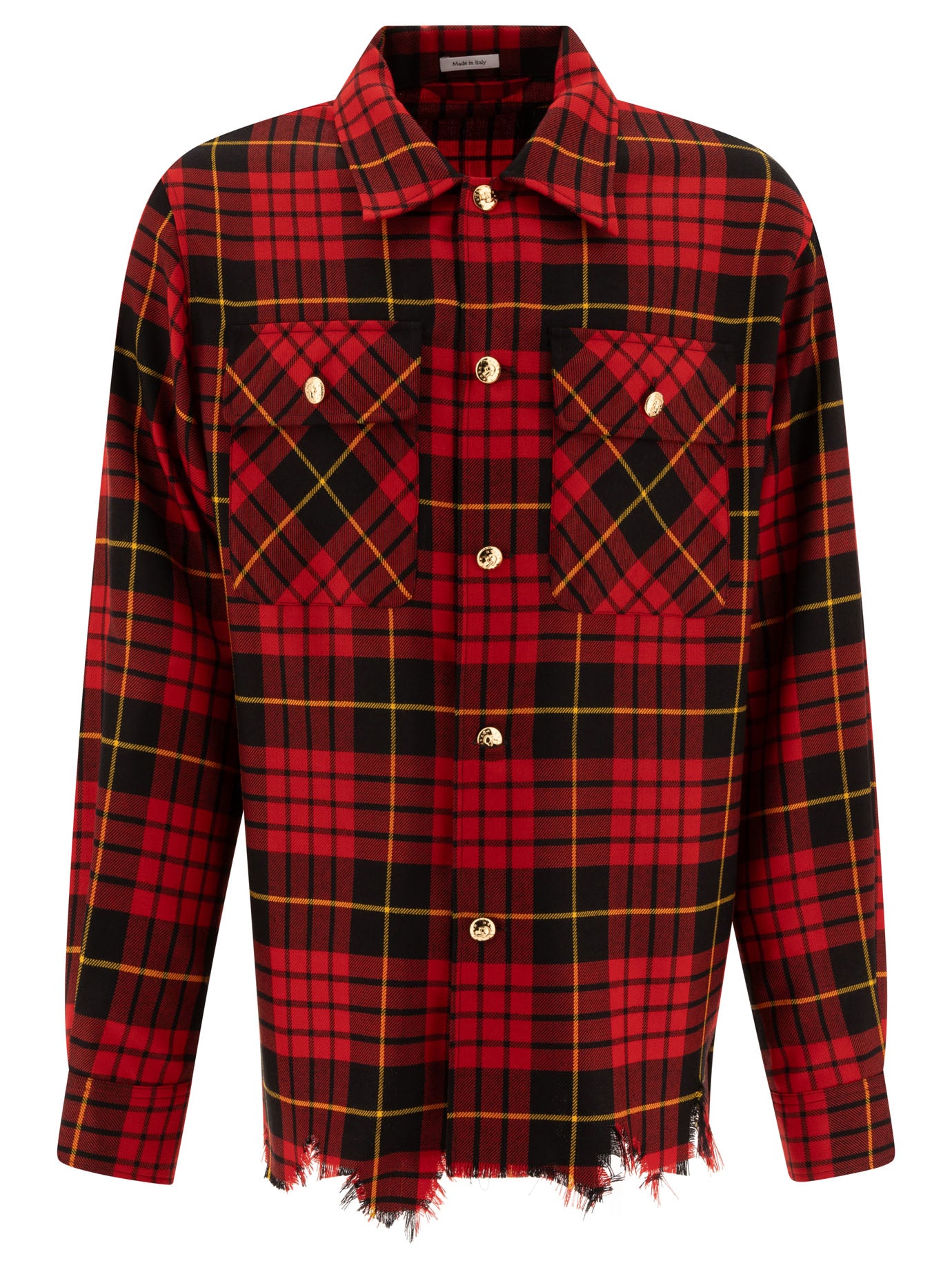 Alexander McQueen Distressed Tartan Overshirt
