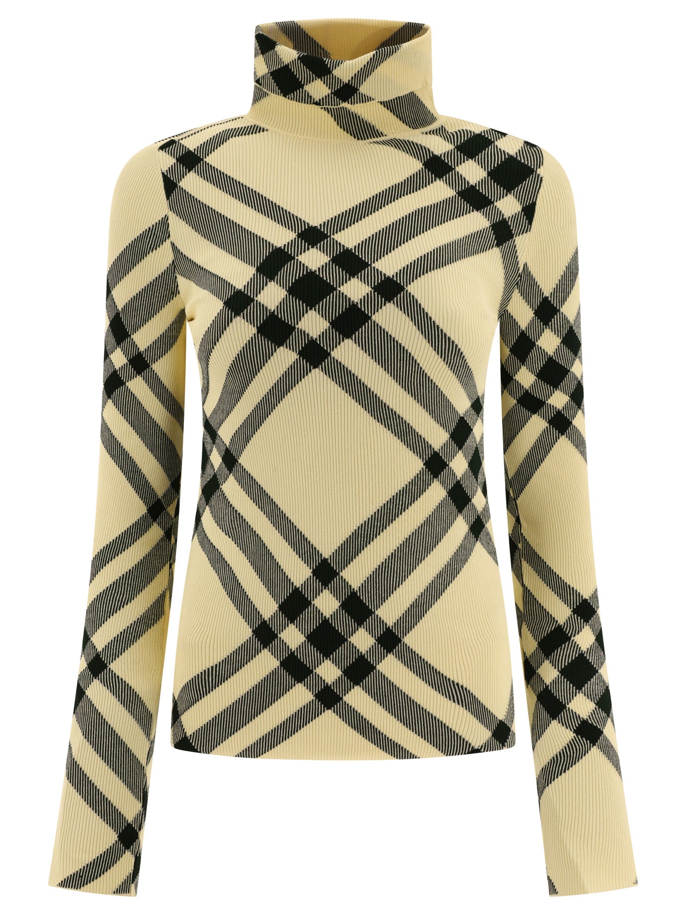 Burberry Check Turtleneck Sweater