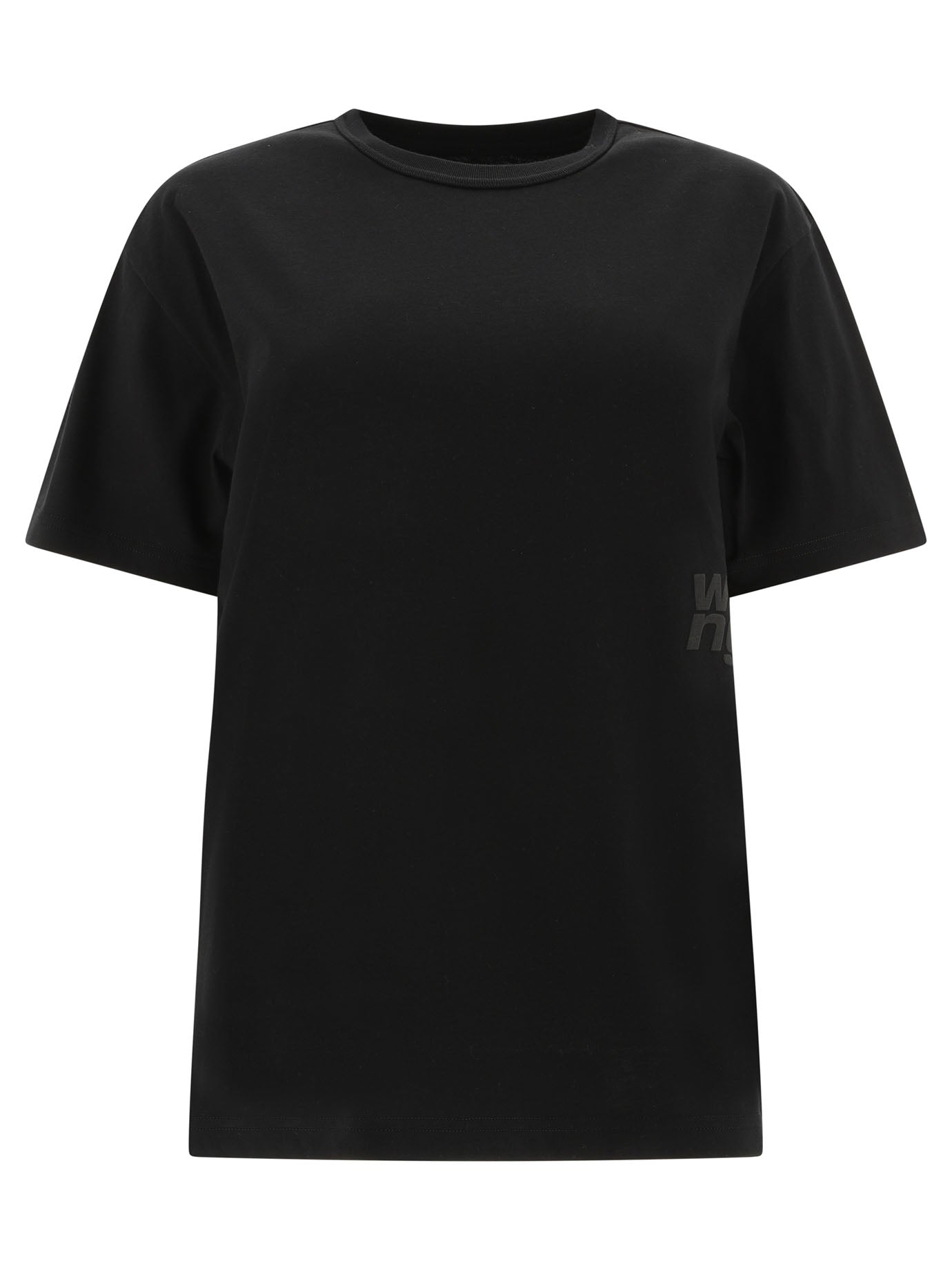 Alexander Wang Essential Jsy Ss Tee W/ Puff Logo & Bound Neck