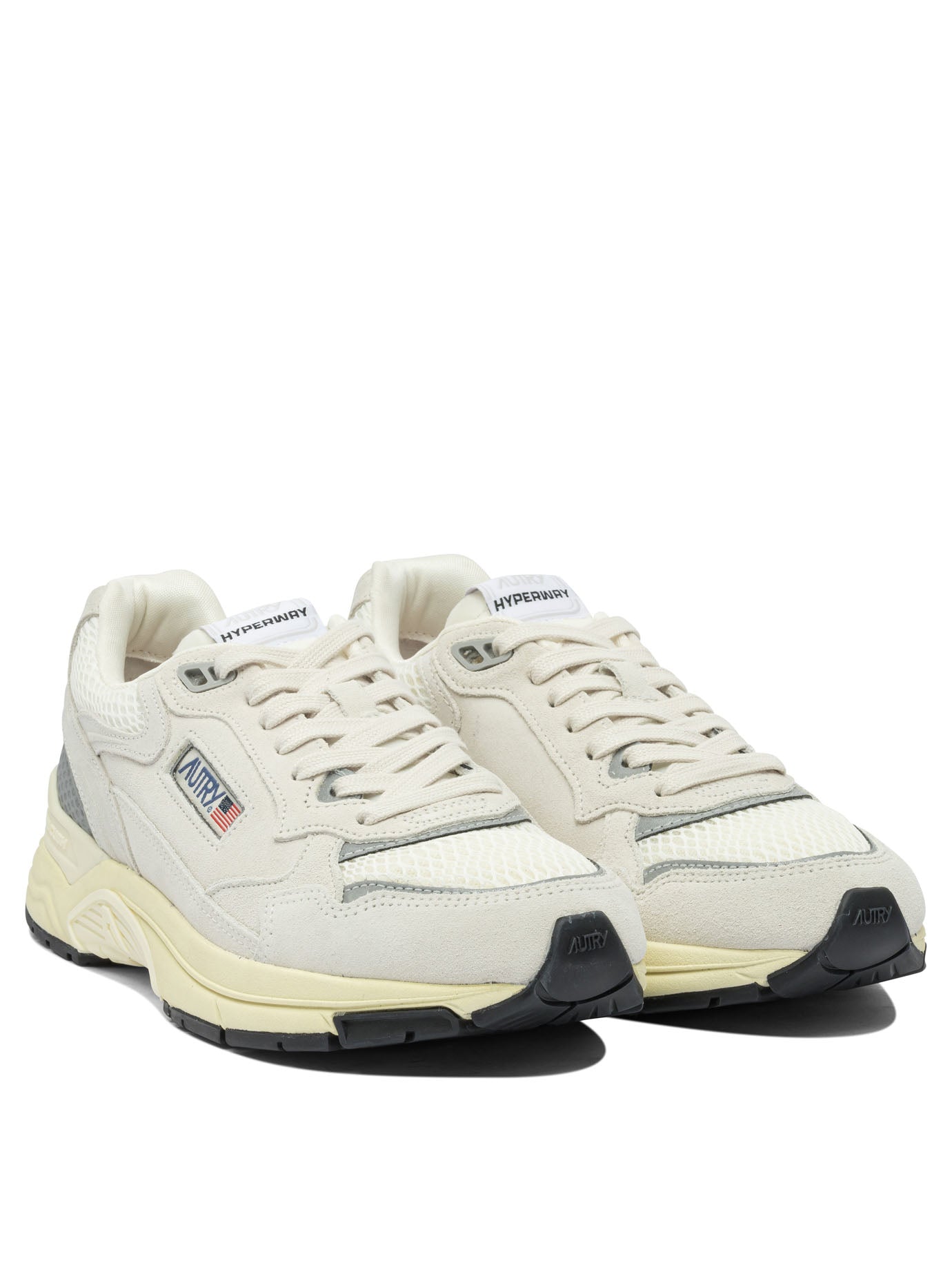 Autry Hyperway Low Man Suede/Mesh Wht/Silv