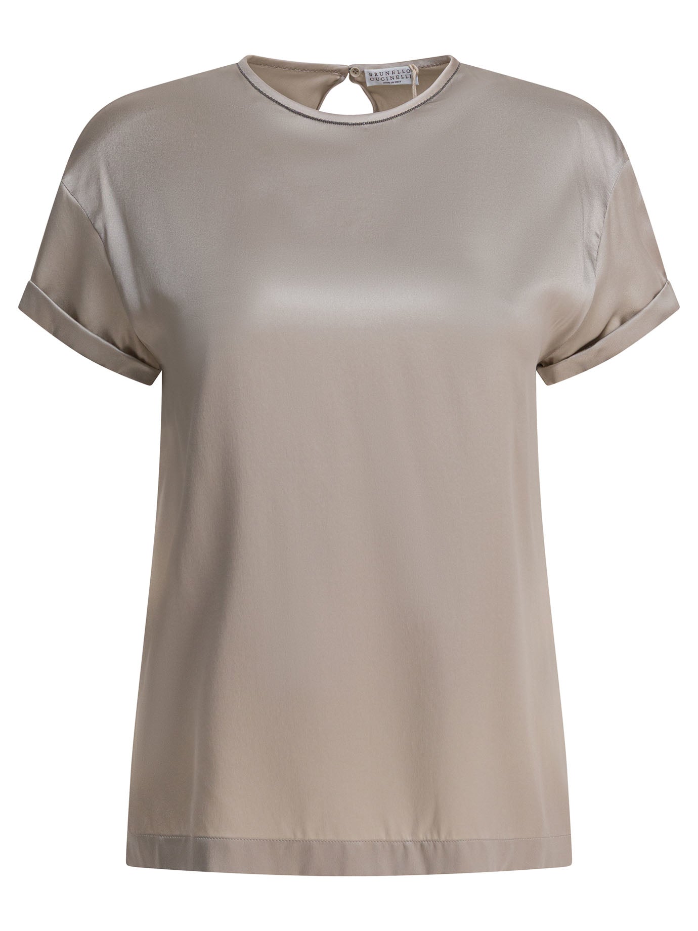 Brunello Cucinelli Silk Crewneck T-Shirt