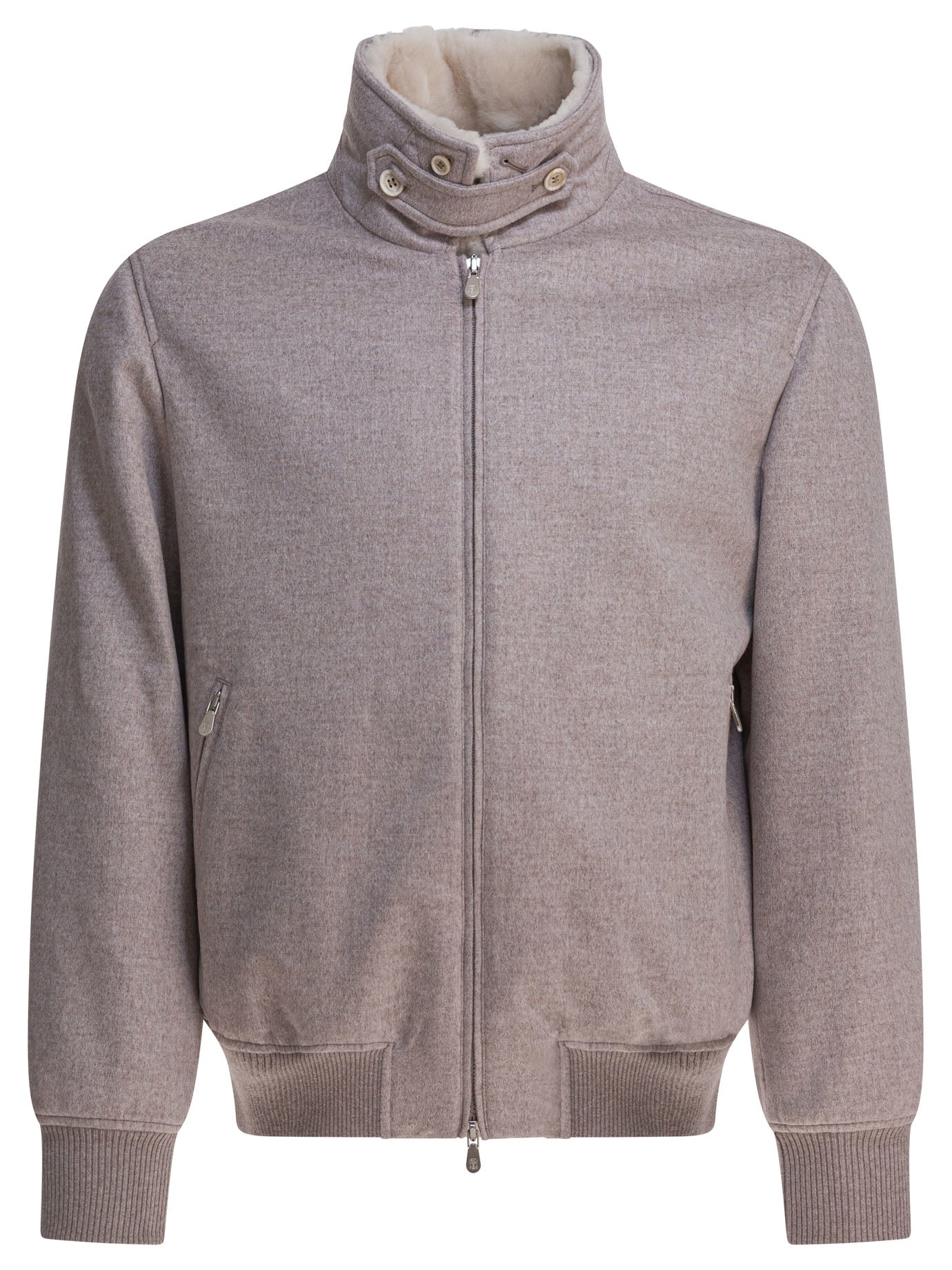 Brunello Cucinelli Cashmere Beave Bomber Jacket