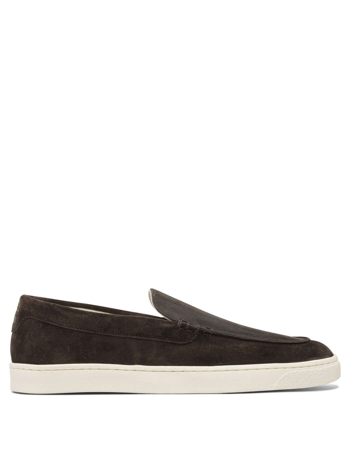 Brunello Cucinelli Chevron-Effect Suede Loafers