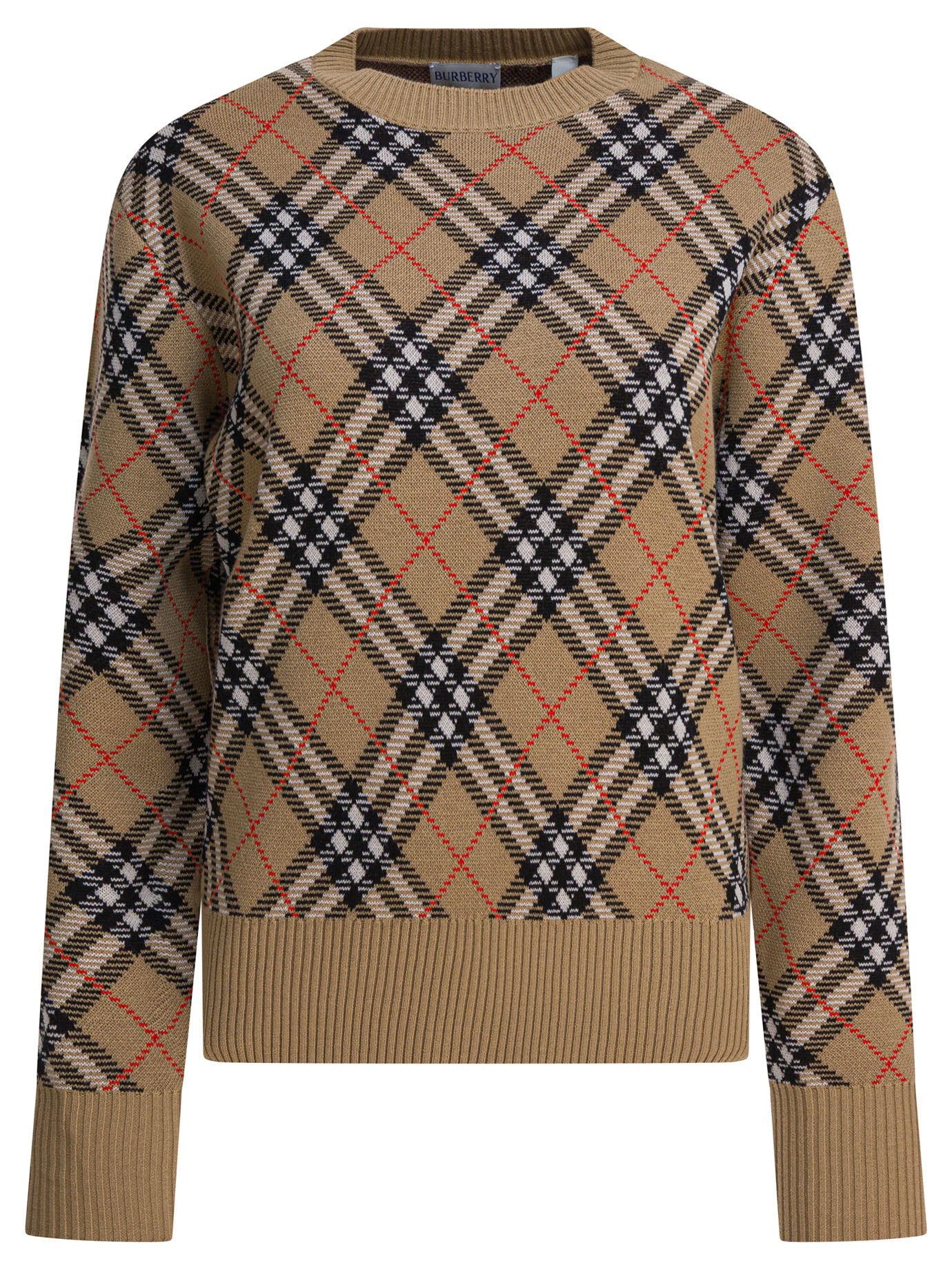 Burberry Wool Blend Crew Neck Sweater