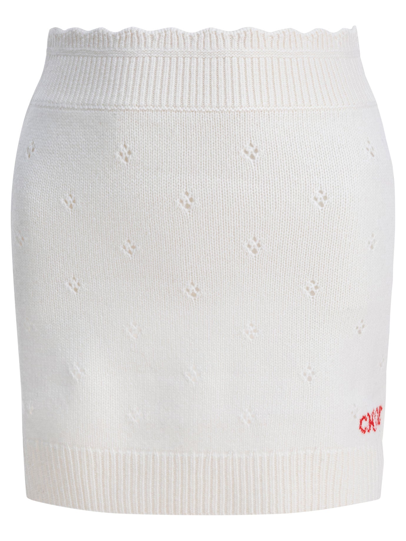 Chloé Openwork Wool And Cashmere Miniskirt