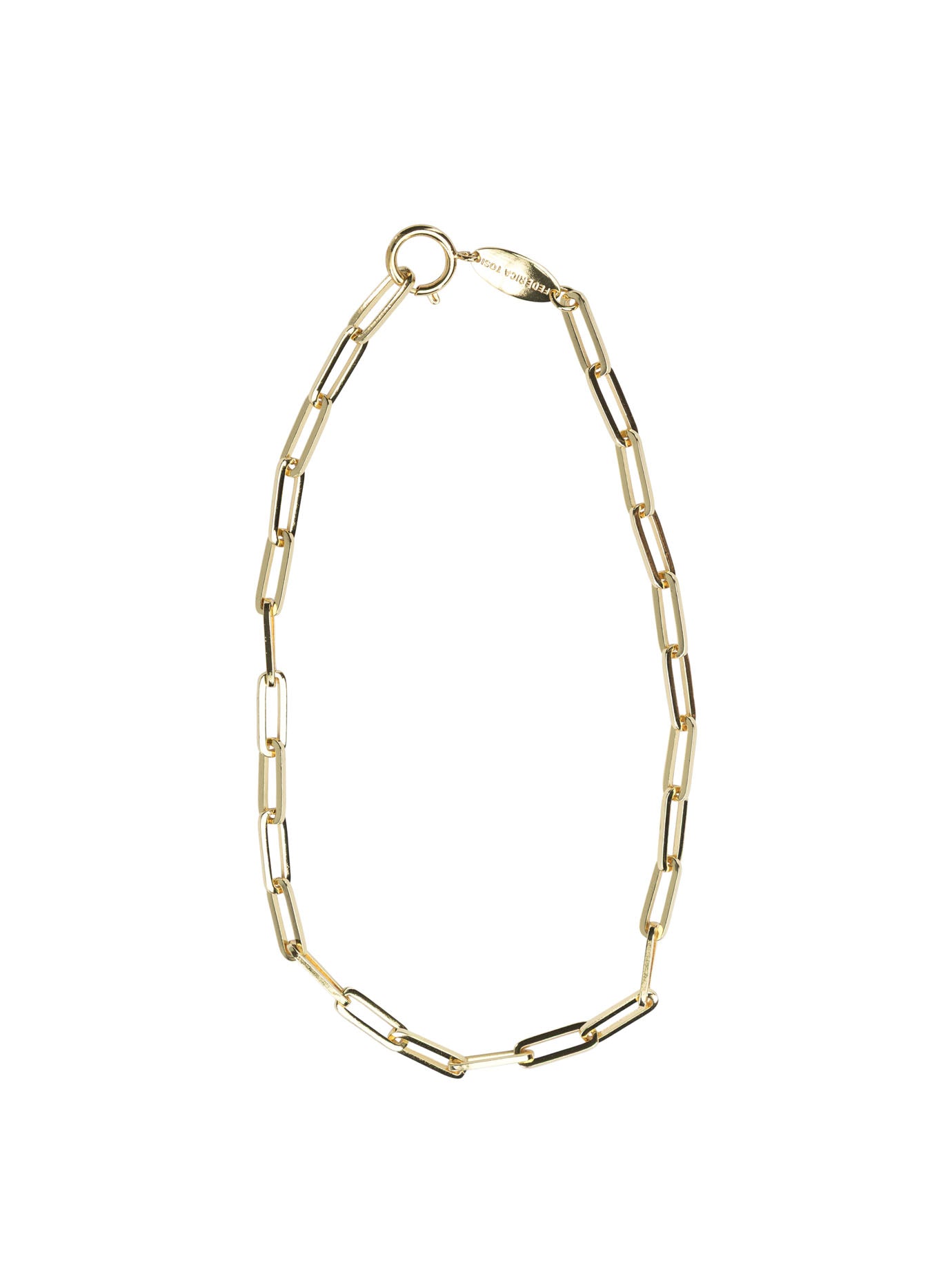 Federica Tosi Lace Square Gold Necklace