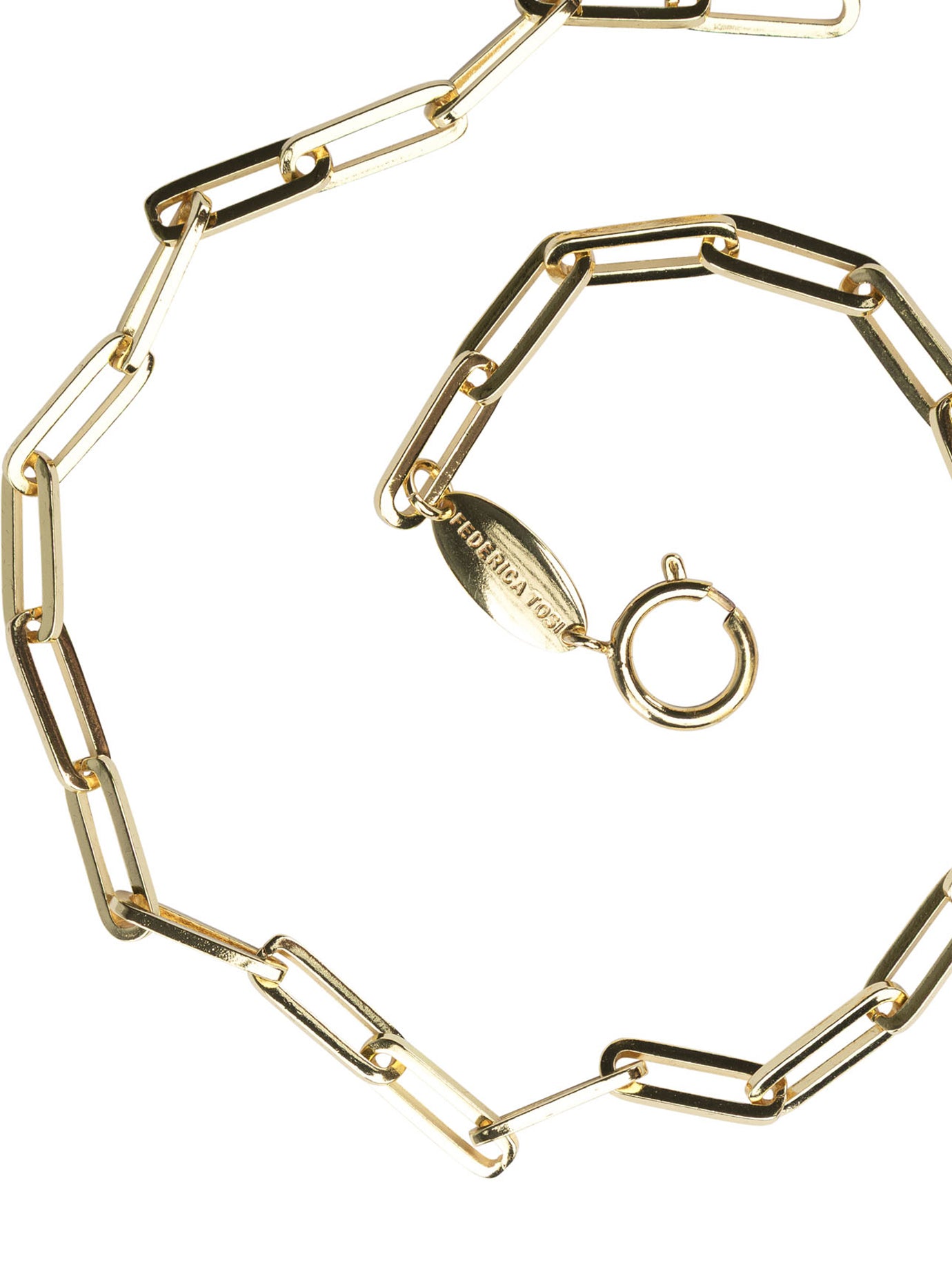 Federica Tosi Lace Square Gold Necklace