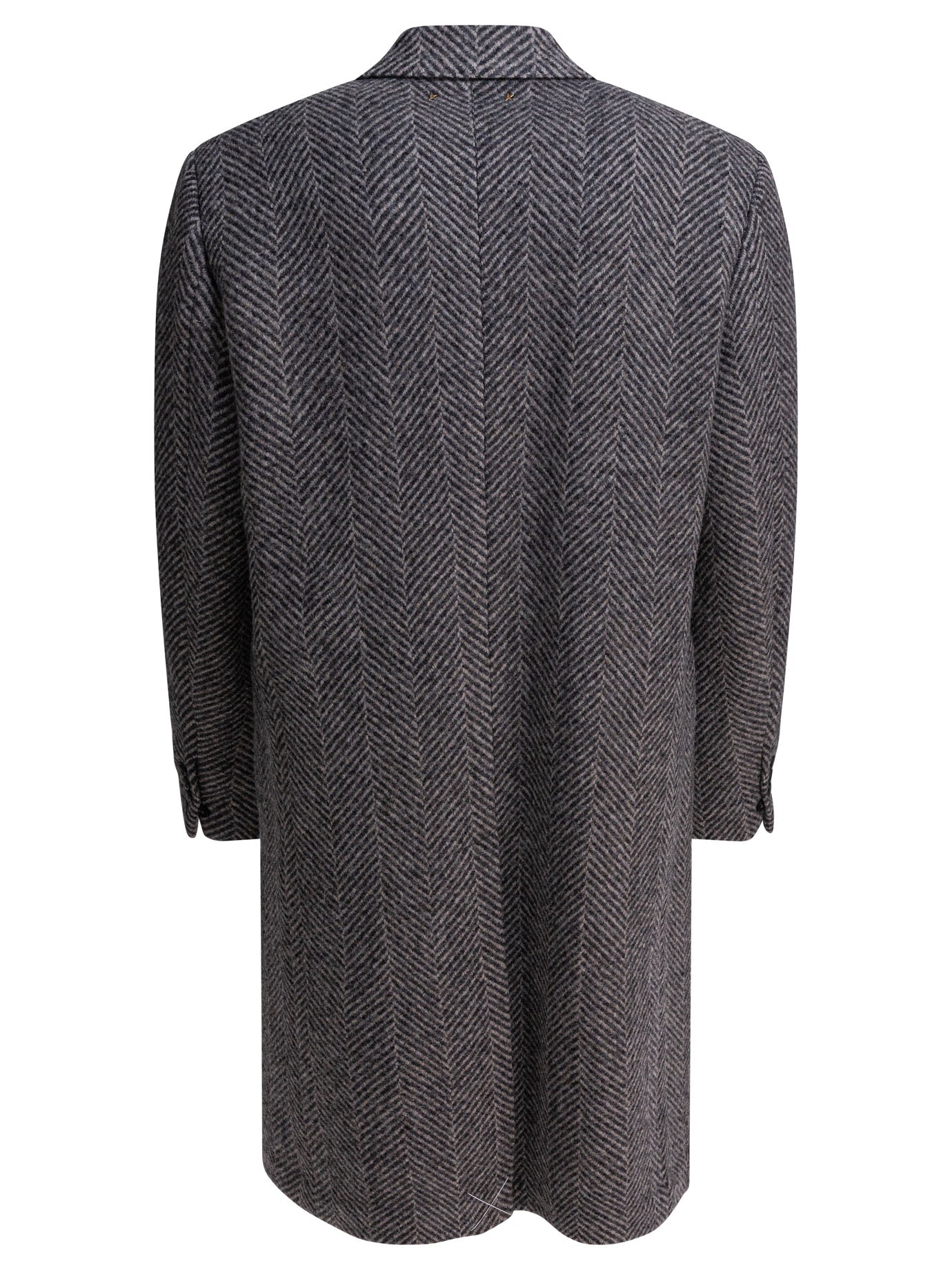 Golden Goose Single-Breasted Herringbone Coat