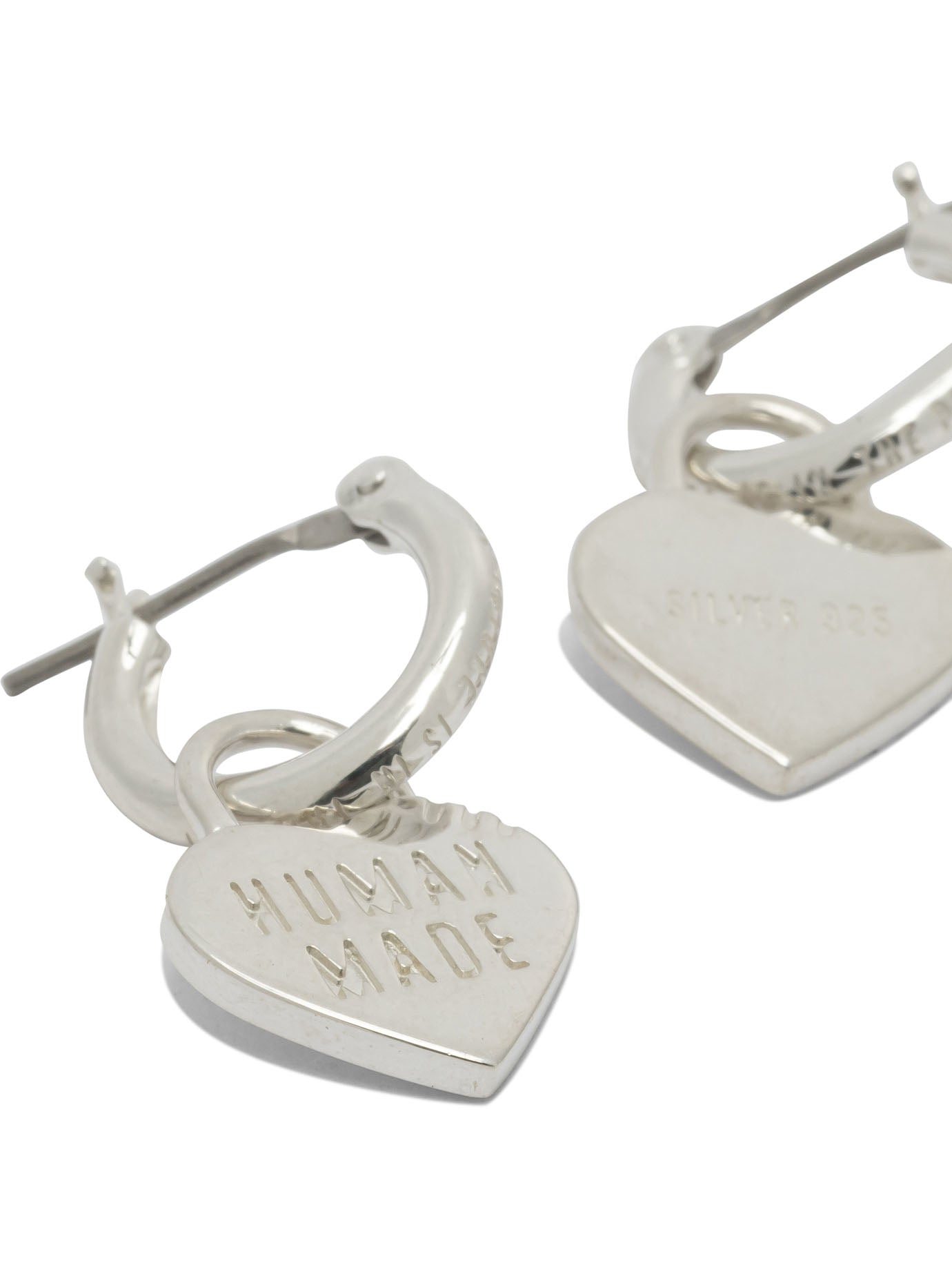 Human Made Silver Heart Earrings