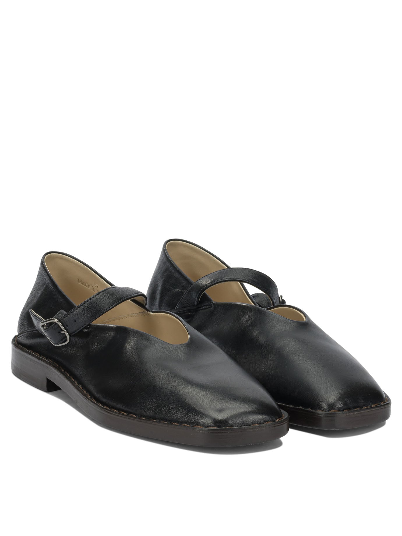 Lemaire Mary Jane Leather Ballet Flats