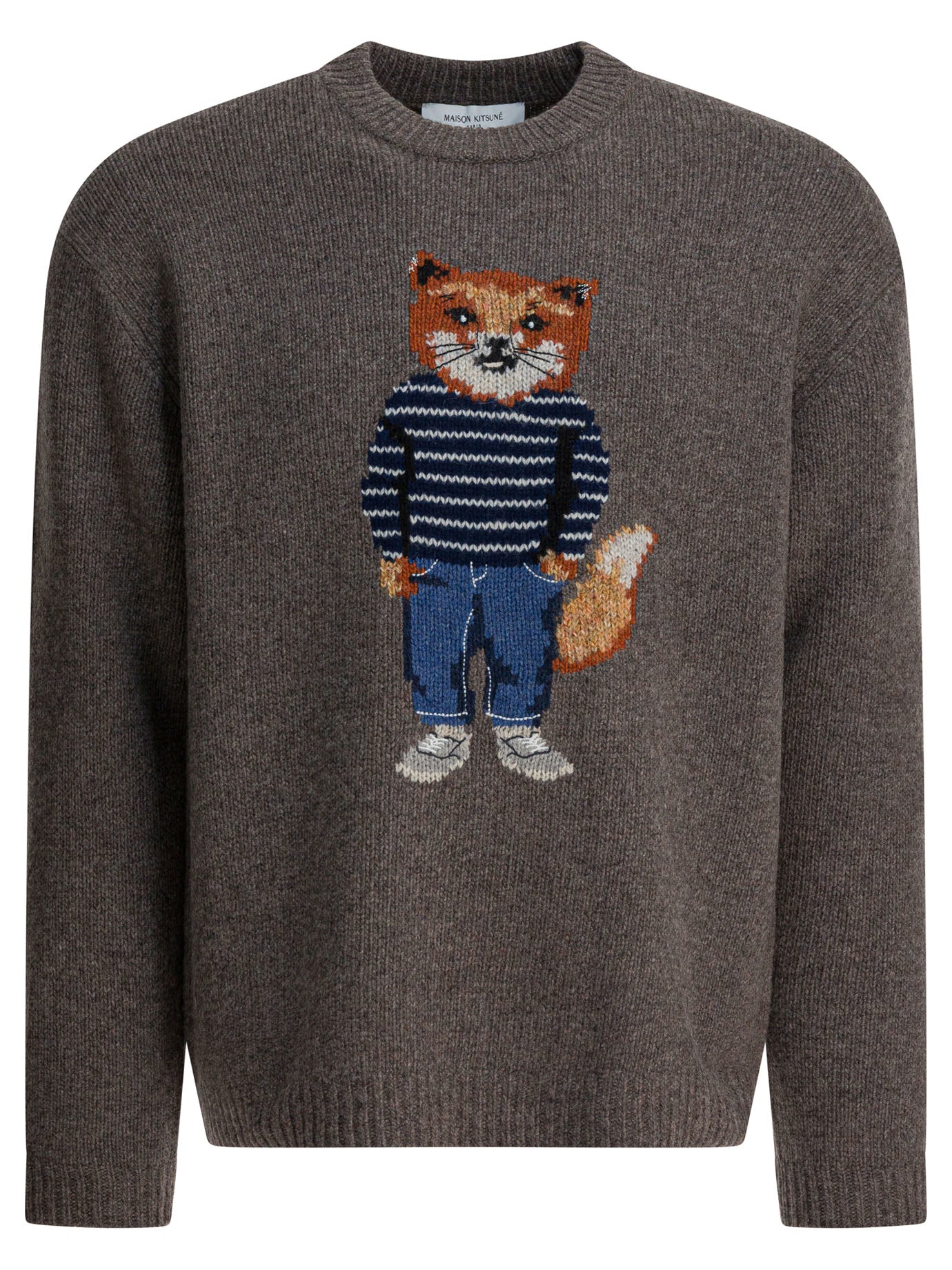 Maison Kitsuné Wool Sweater With Dressed Fox