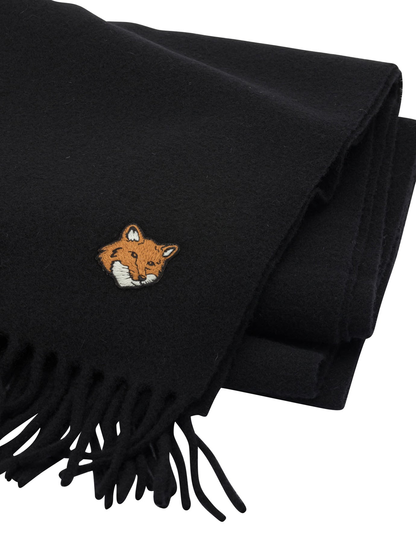 Maison Kitsuné Virgin Wool Fox Scarf