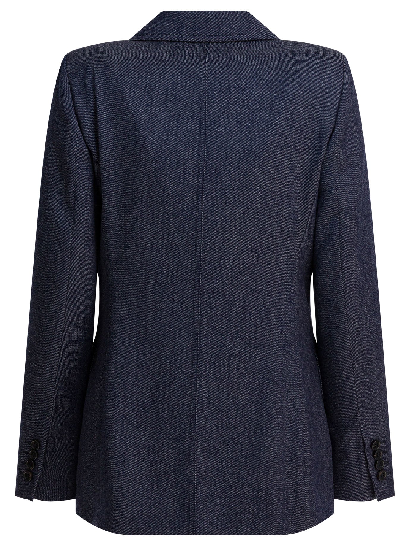 Max Mara Denim-Effect Double-Breasted Blazer