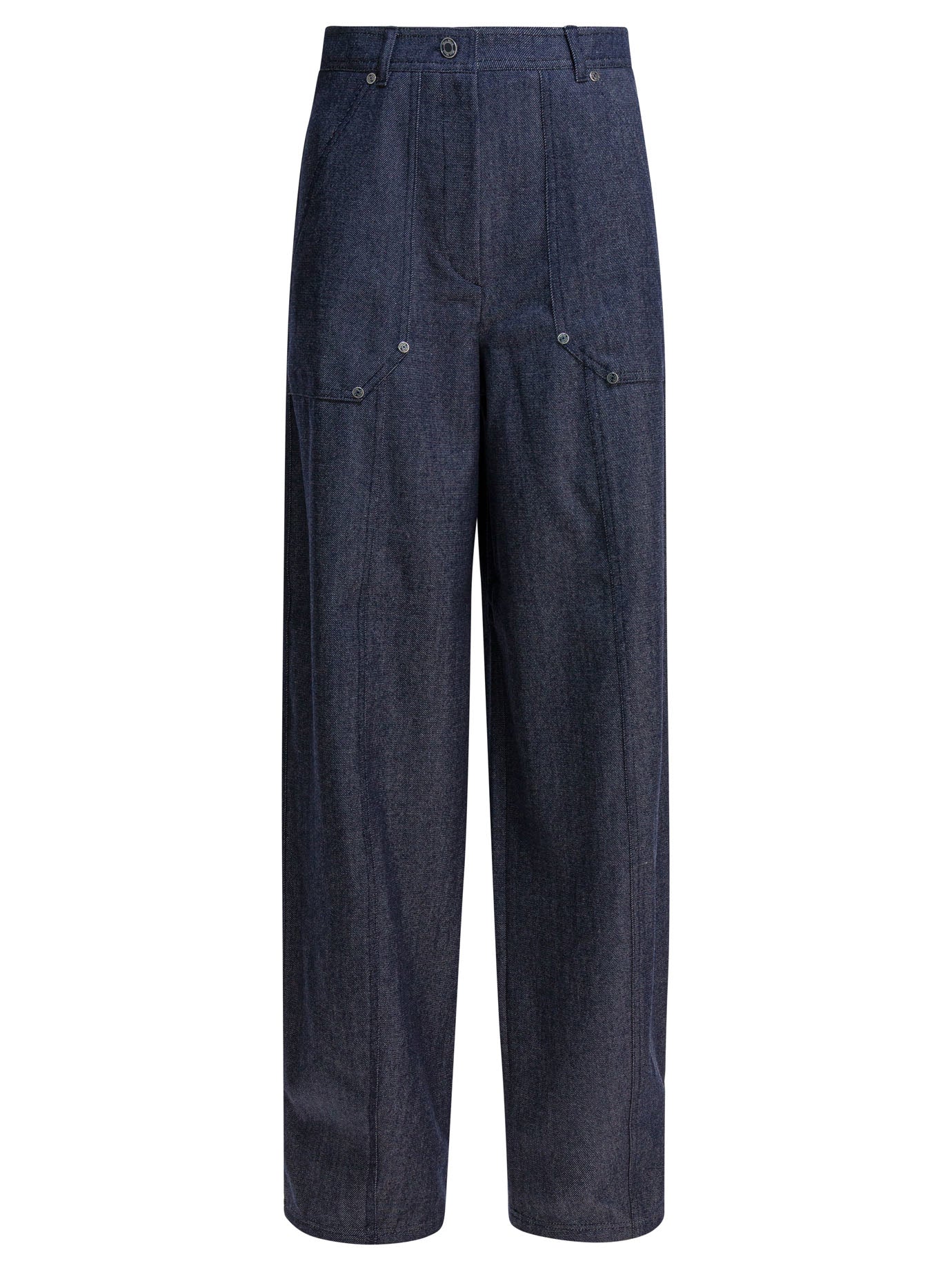 Max Mara Denim-Effect Wool Pants