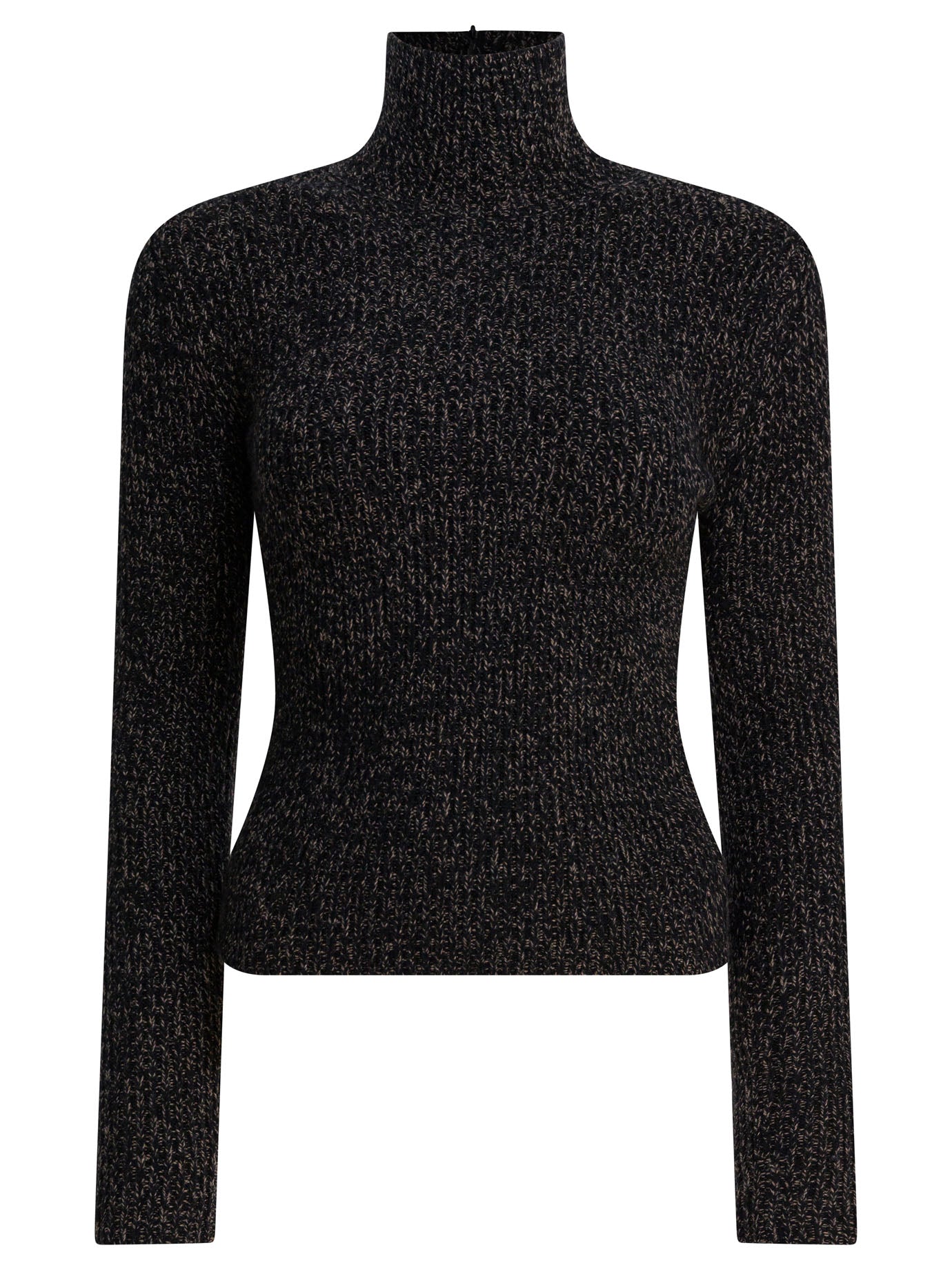 Max Mara Wool And Cashmere Mouliné Turtleneck Sweater