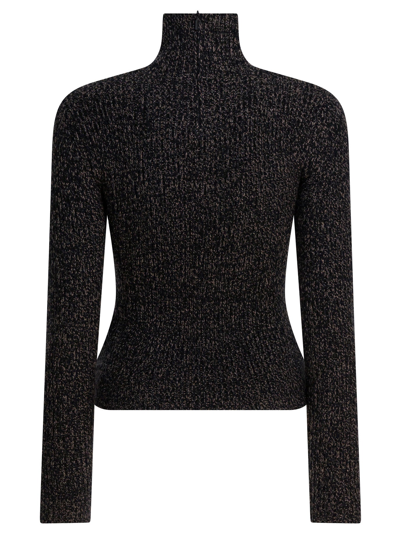 Max Mara Wool And Cashmere Mouliné Turtleneck Sweater
