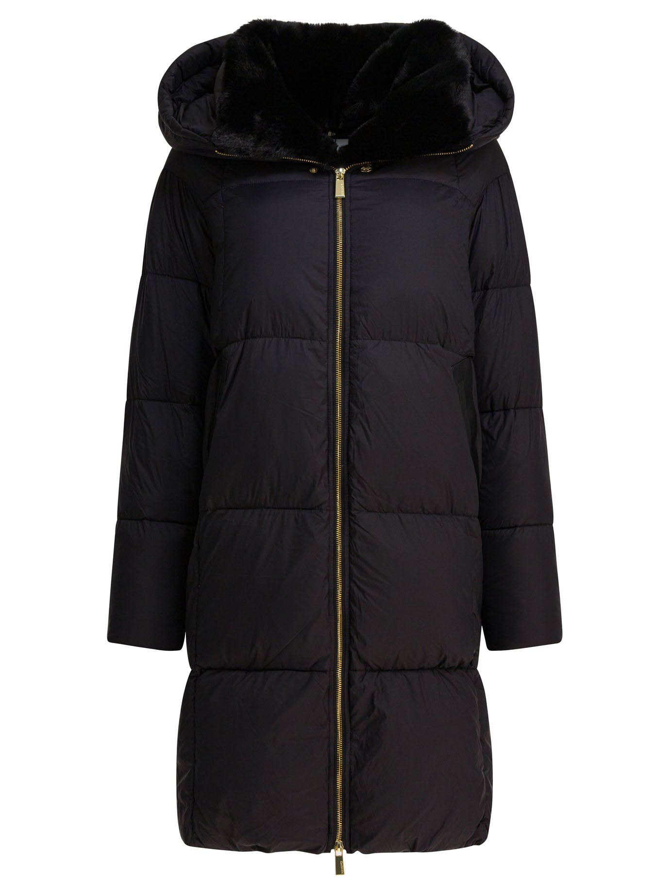 Max&Moi Long Down Jacket With Over Hood