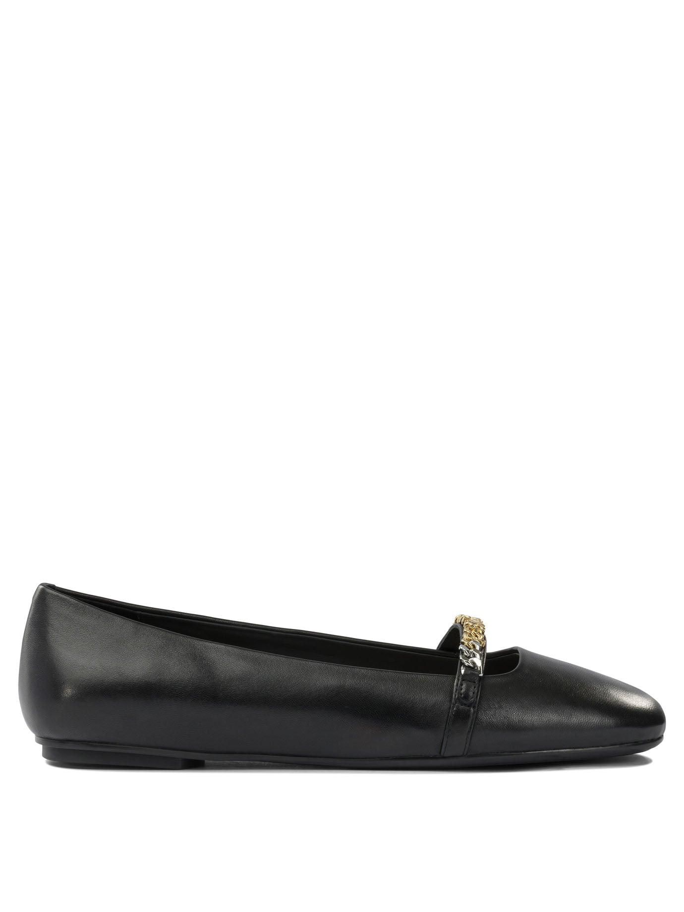 Pinko Leather Ballet Flats With Square Toe