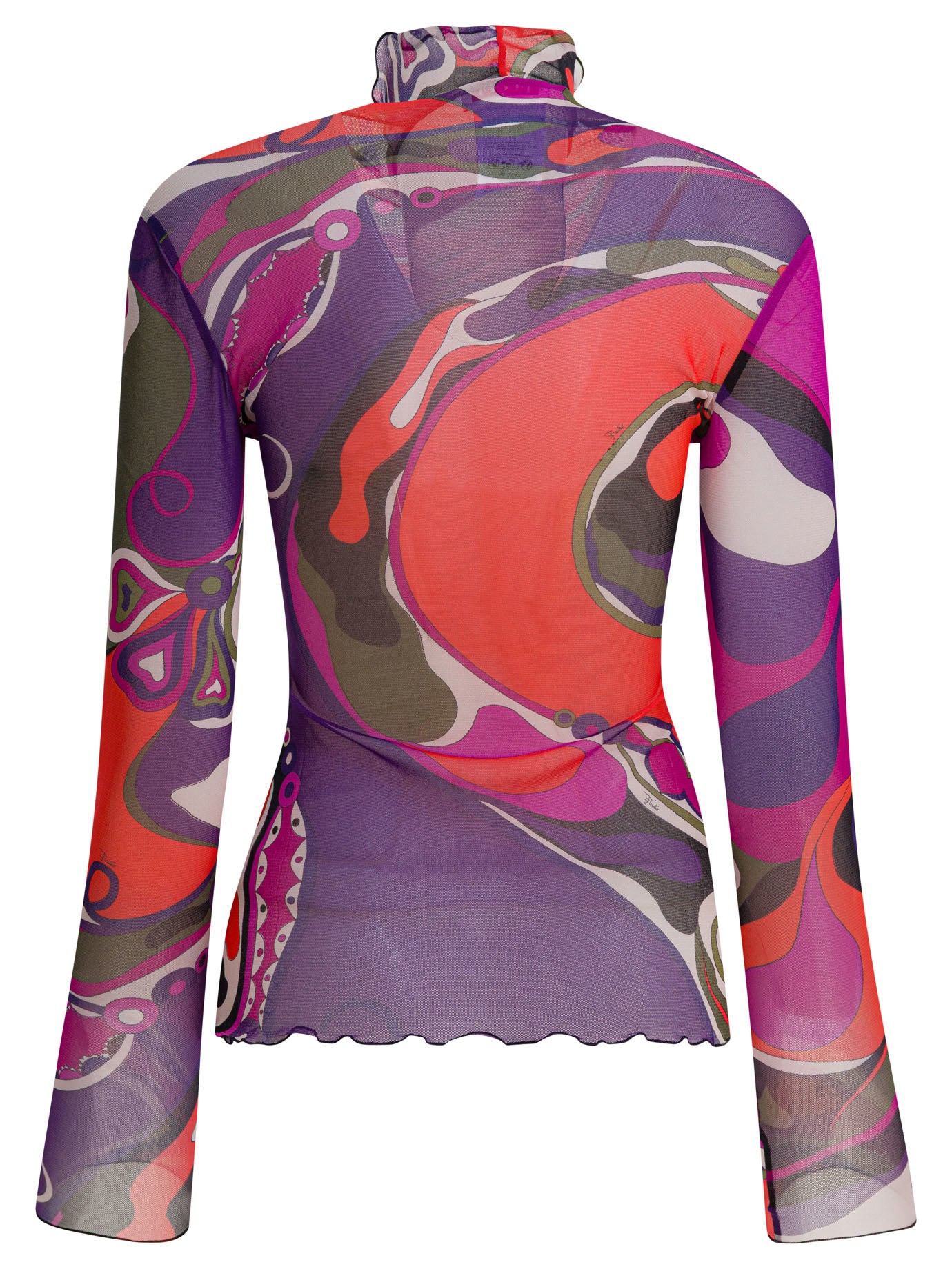 Pucci Orchidee Print Tulle T-Shirt