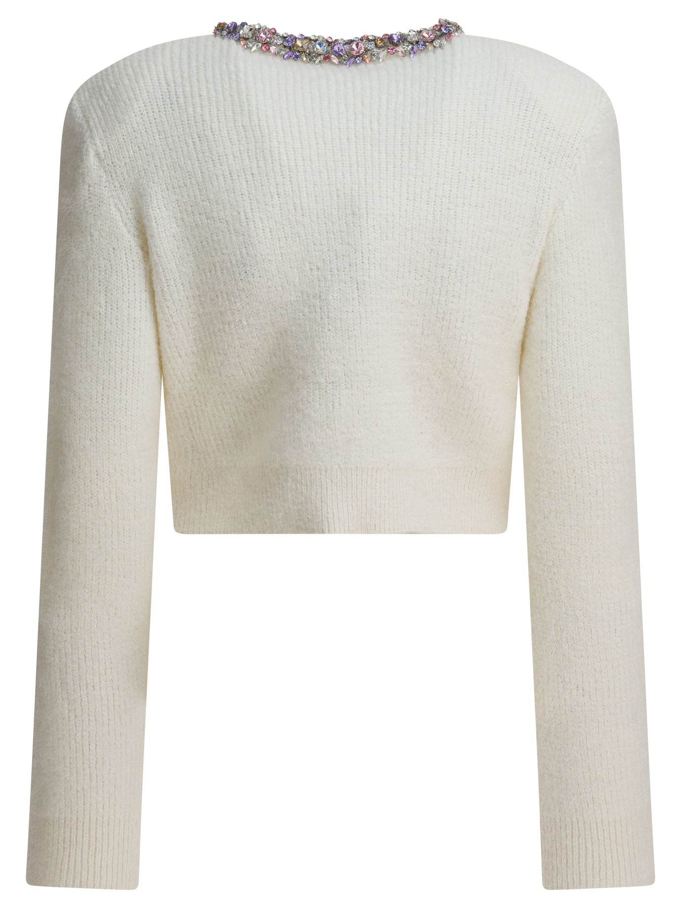 Self-portrait Embellished Wool-Blend Cardigan