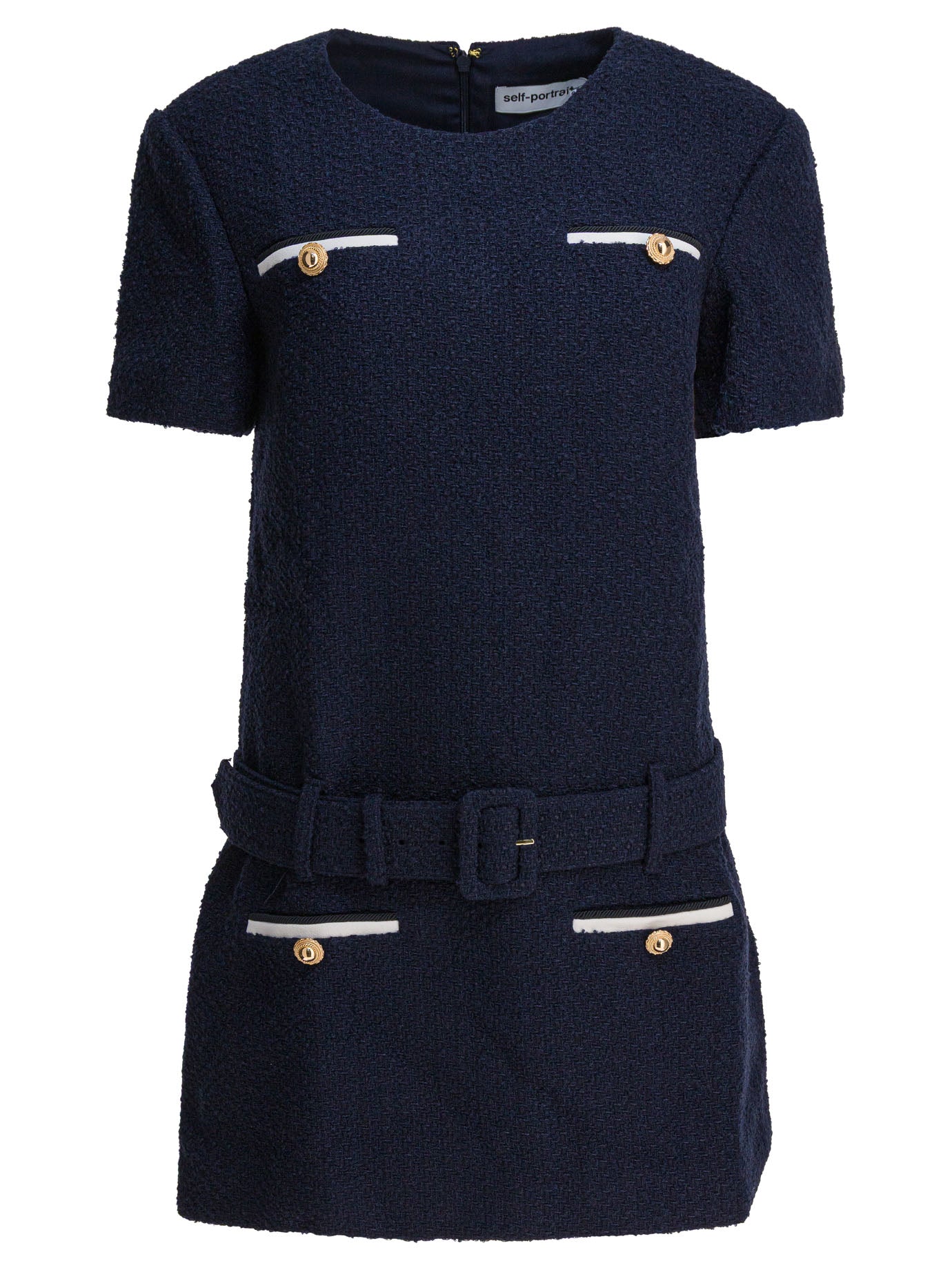 Self-portrait Bouclé Dress