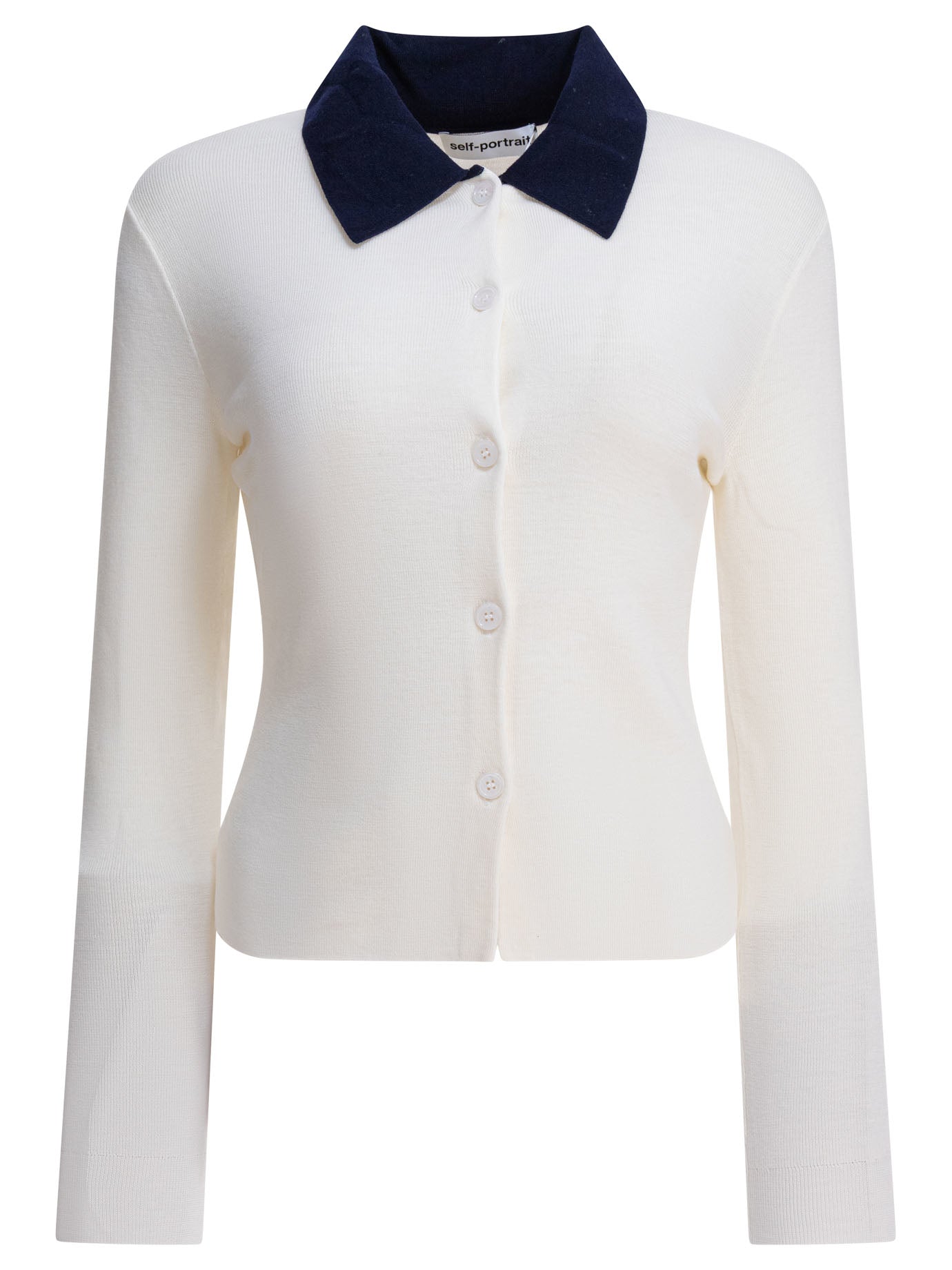 Self-portrait Merino Wool Cardigan