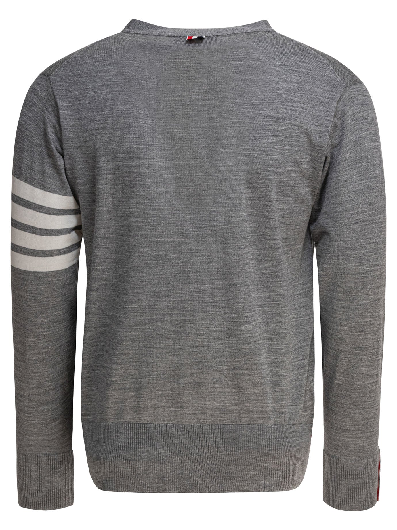Thom Browne Classic V-Neck Cardigan In Fine Merino Wool W/ 4Bar Stripes