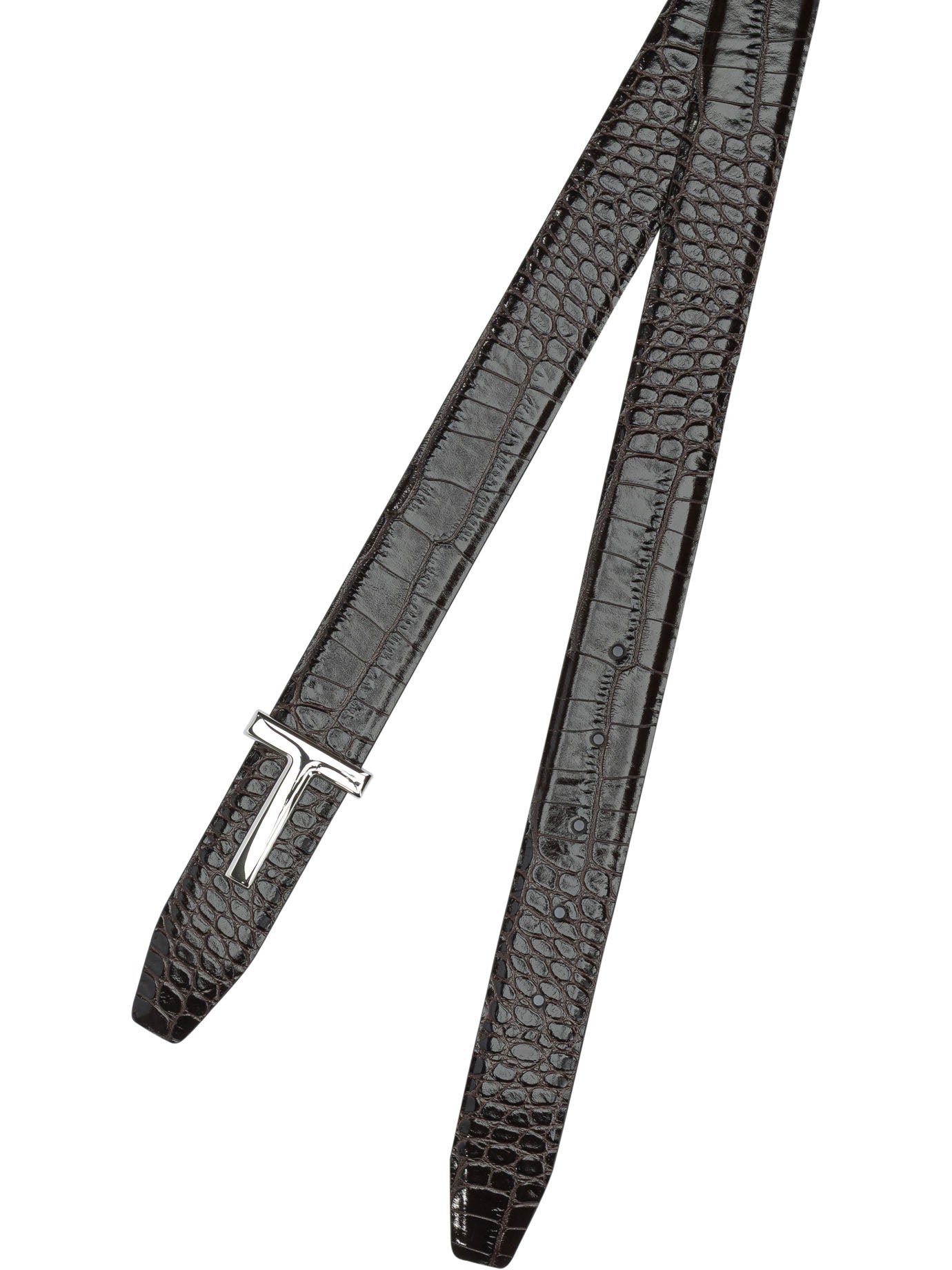 Tom Ford Belt With Crocodile Print
