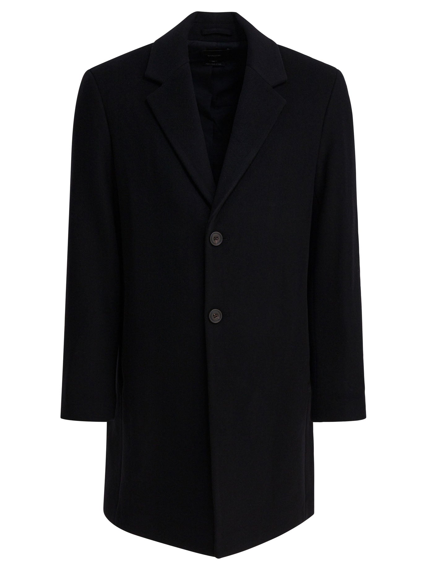 Vince Classic Coat In Italian Wool Blend