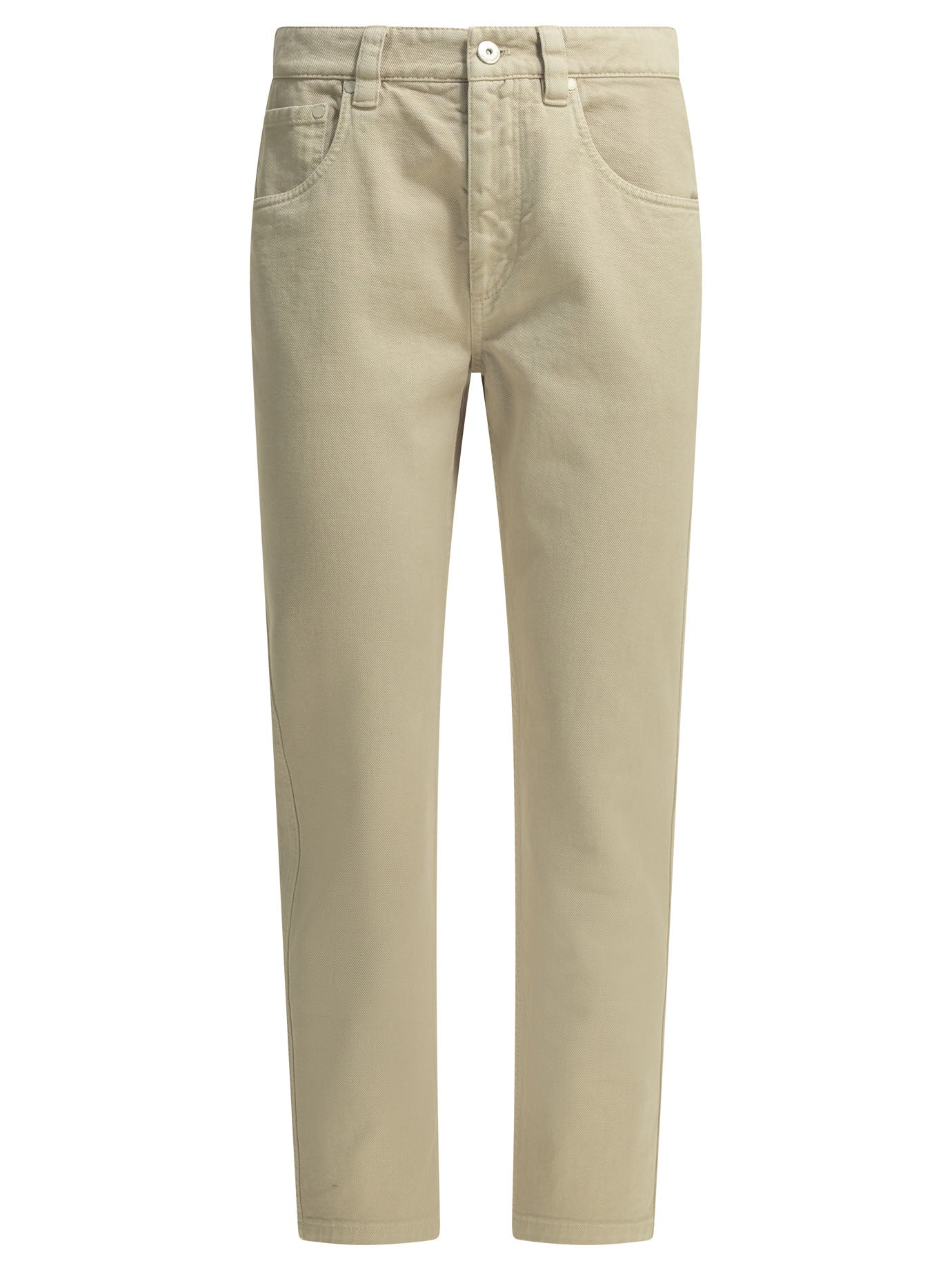Brunello Cucinelli Straight Shiny Bartck Straight Leg Jeans