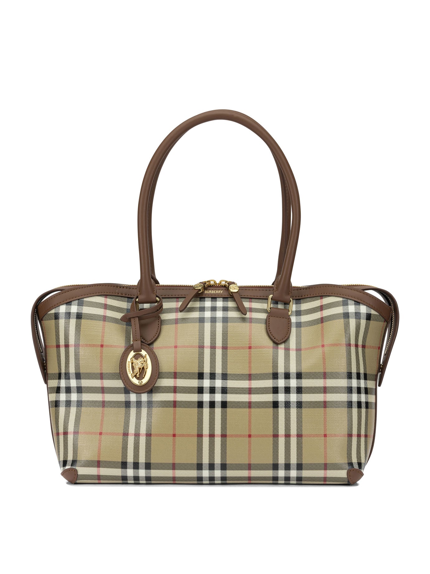 Burberry Tote Check Medium Shoulder Bag