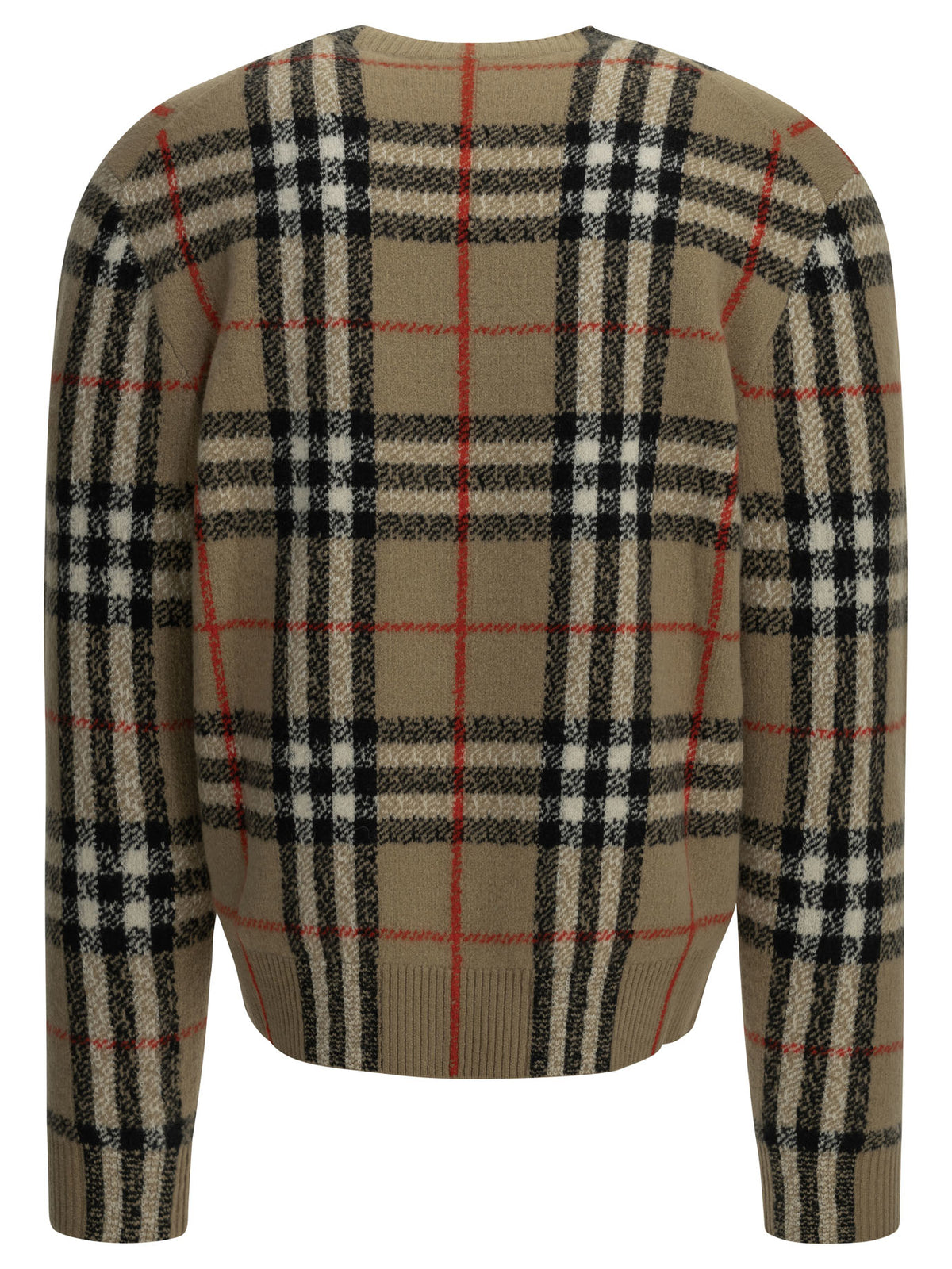 Burberry Check Crew-Neck Sweater