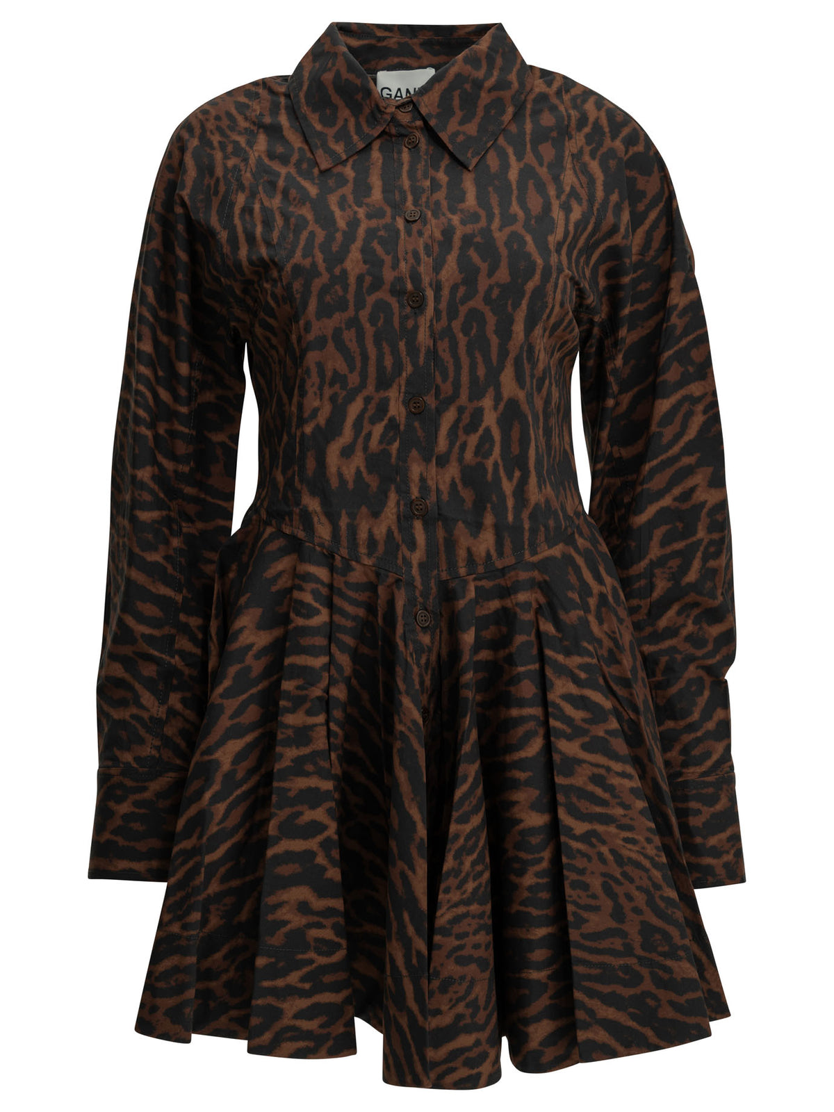 Ganni Leopard Short Dress