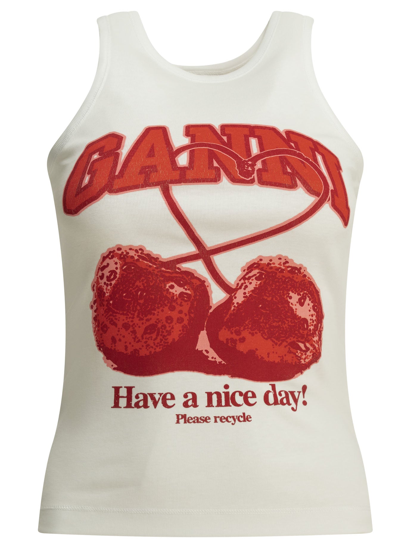 Ganni Cherries Tank Top