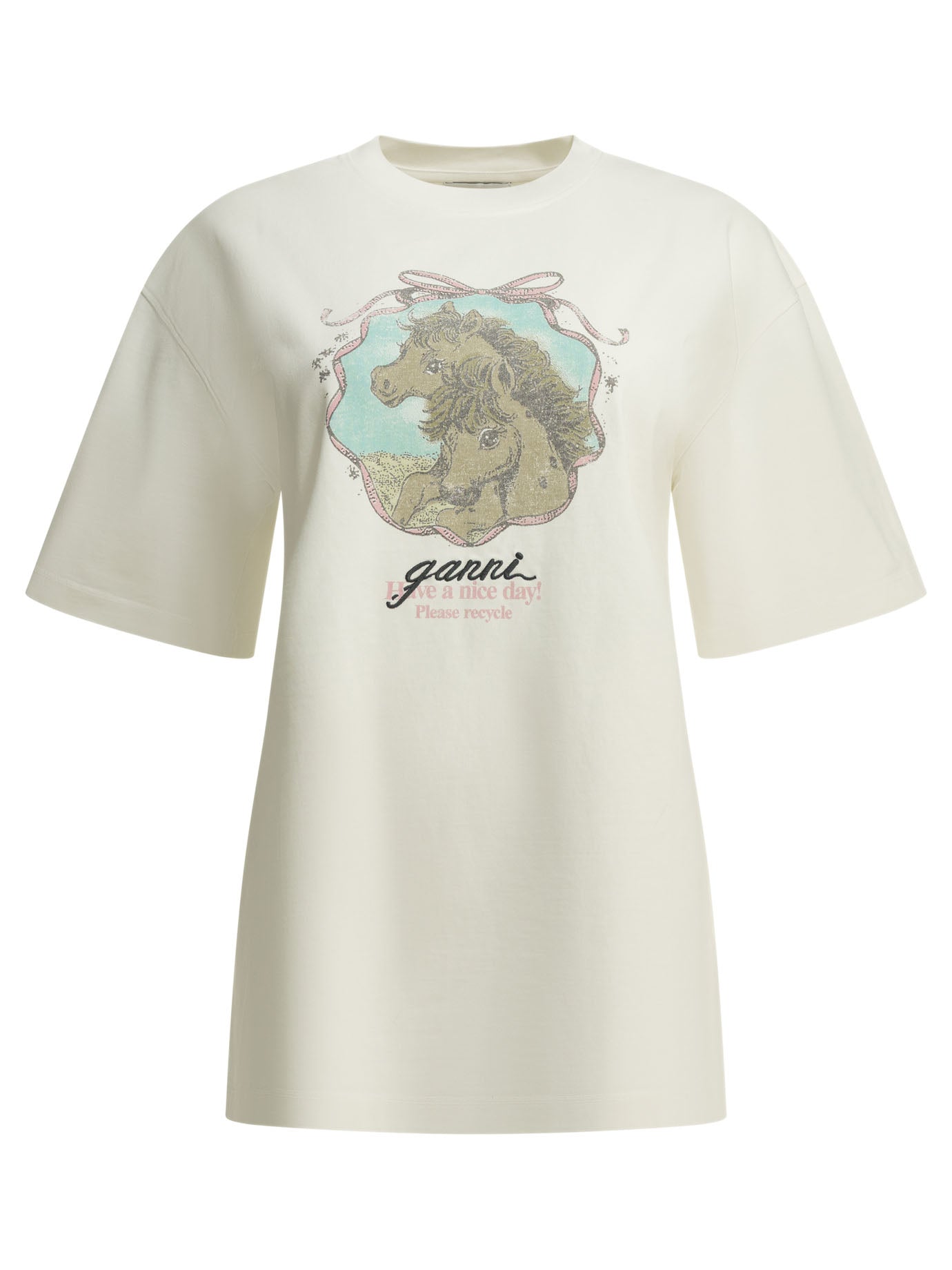 Ganni Qixi Crew-Neck T-Shirt