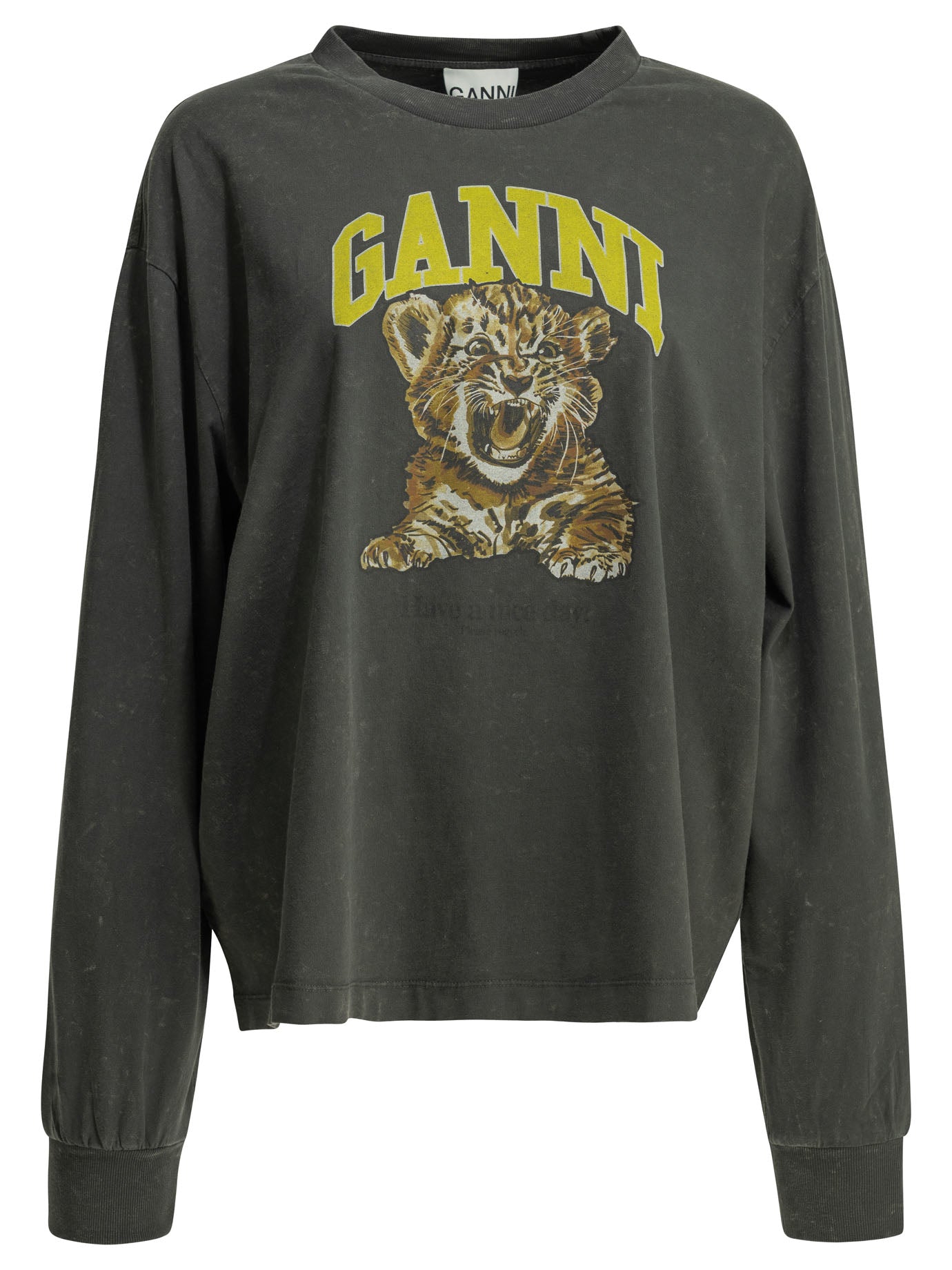 Ganni Tiger Crewneck T-Shirt