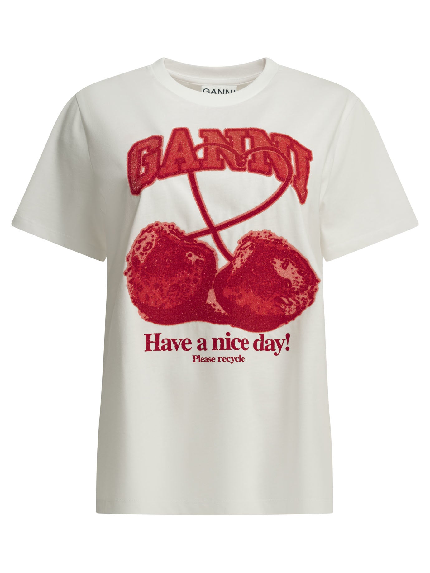 Ganni Cherries Crewneck T-Shirt