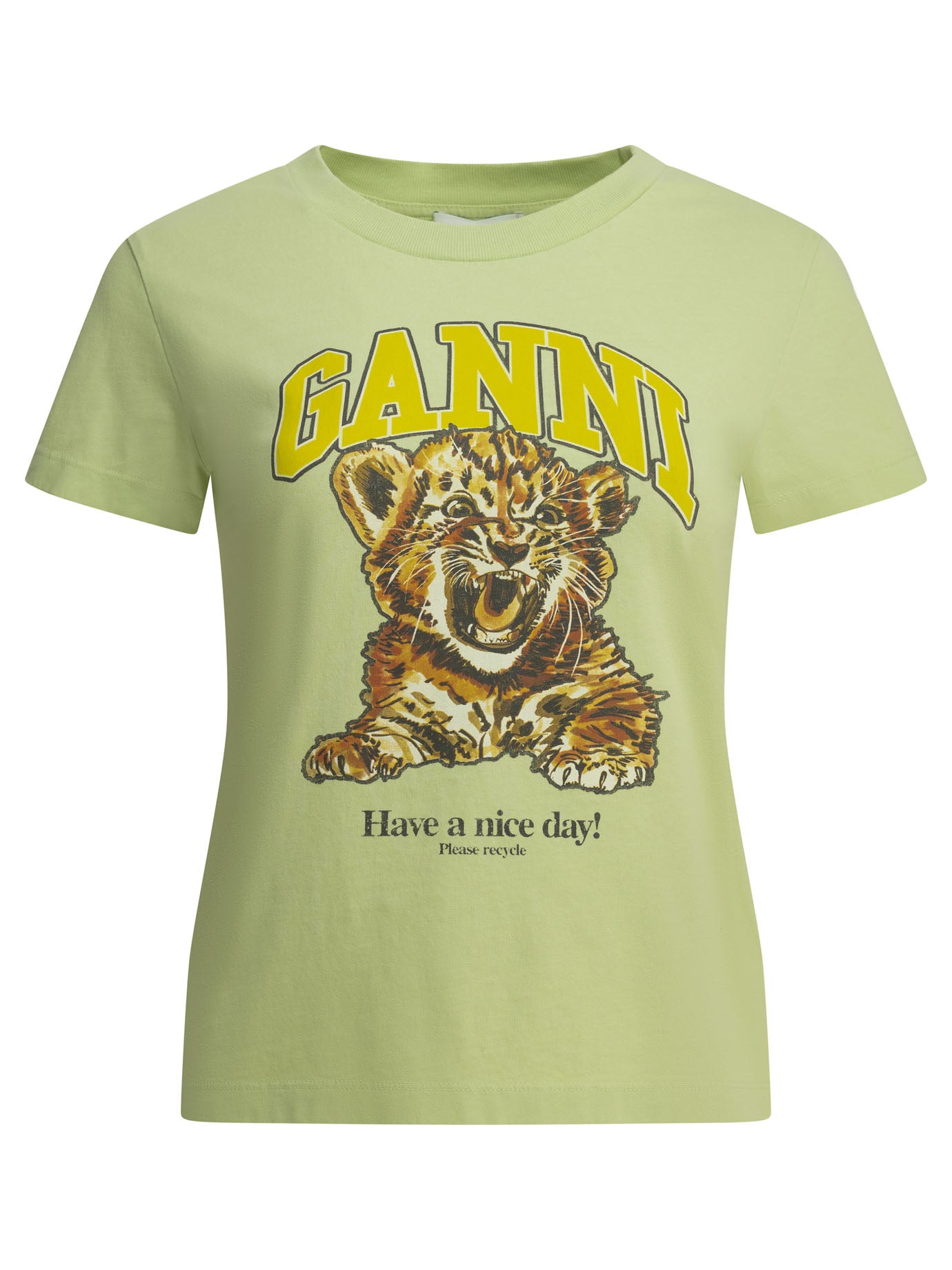 Ganni Baby Tiger Crewneck T-Shirt